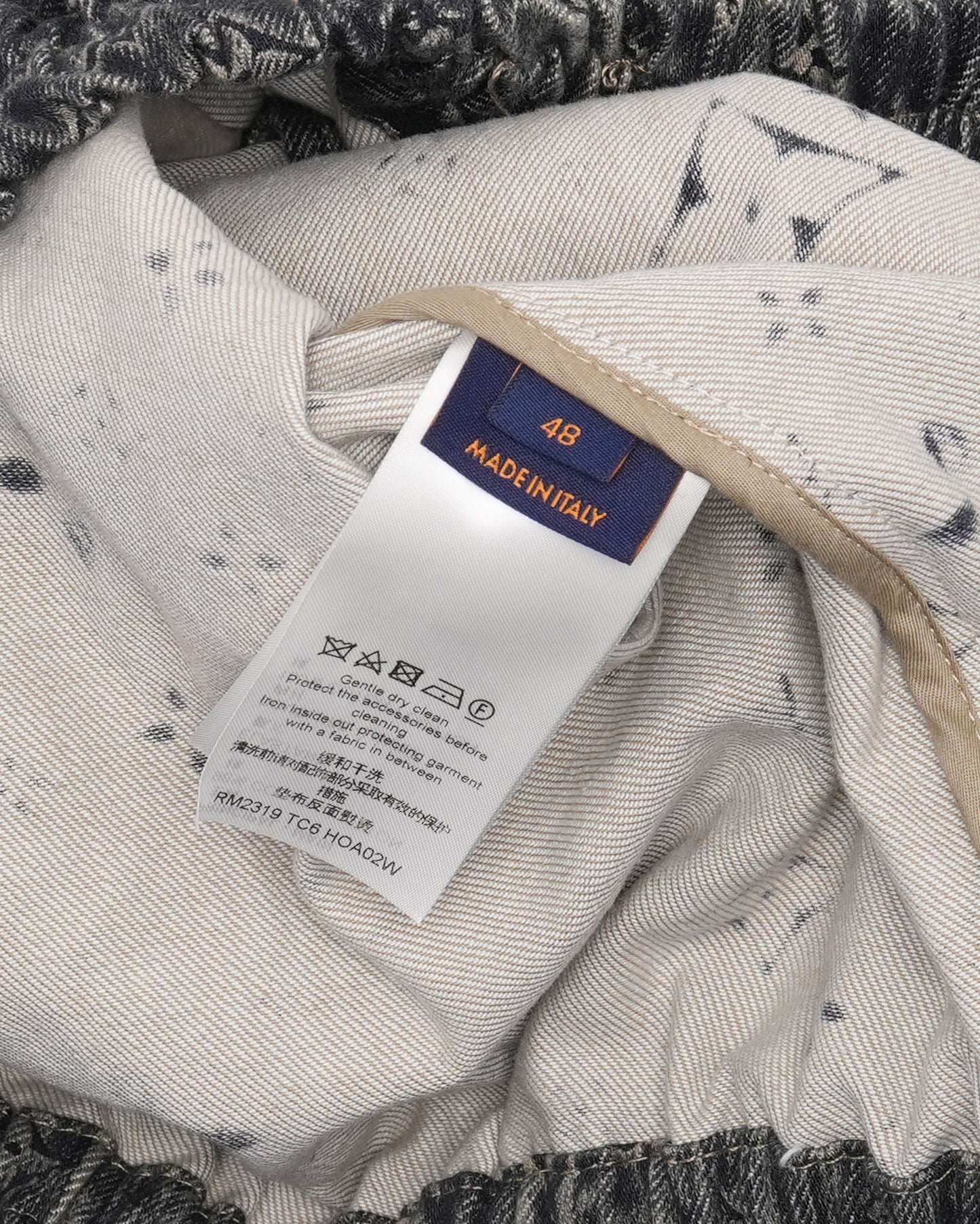Watercolor Monogram Denim Bomber Jacket