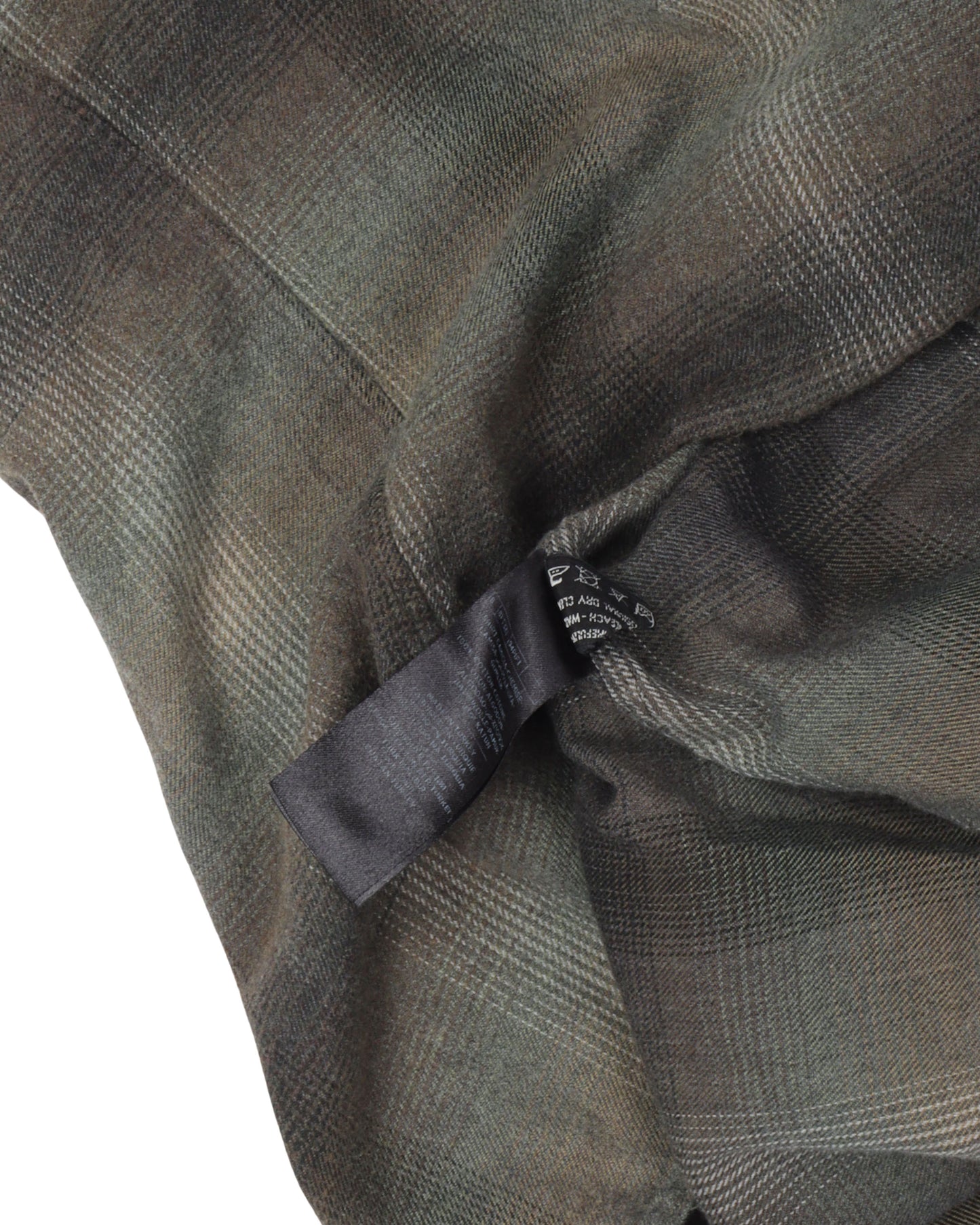 Plaid Flannel Military Shirt