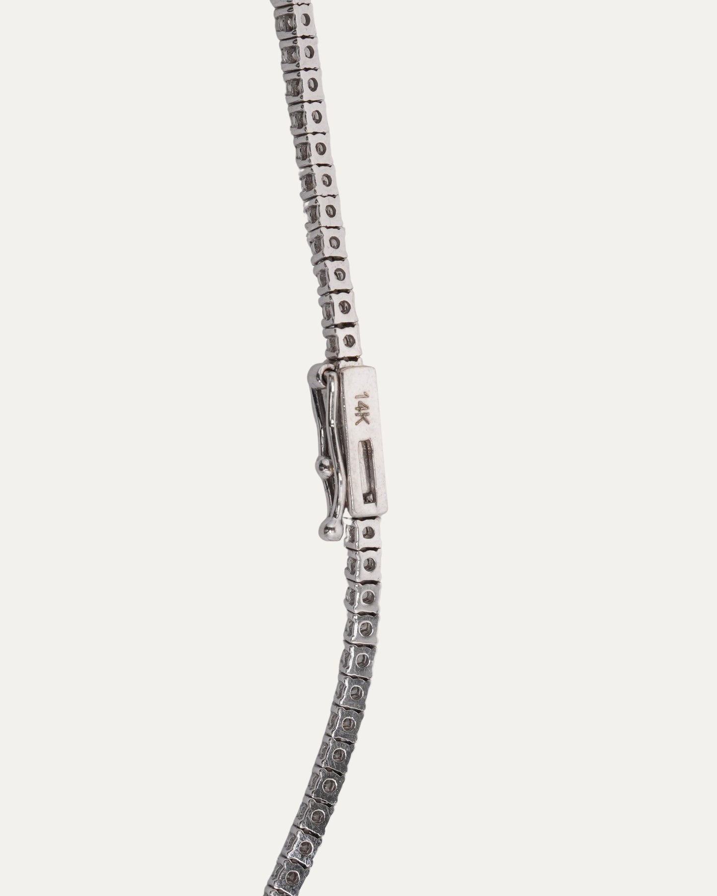 Invisible Setting Natural Diamond Tennis Chain Necklace