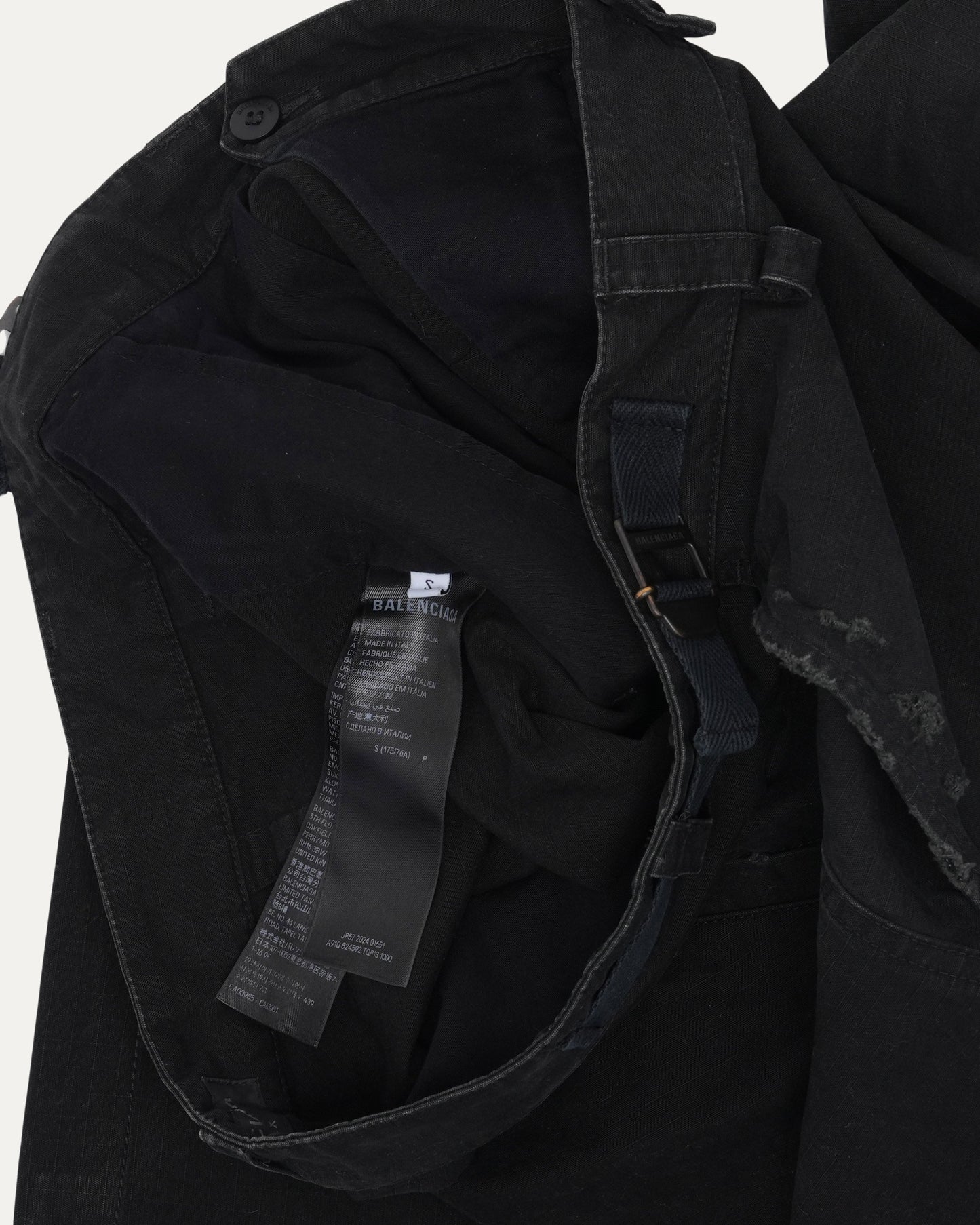 Utility Belted Distressed Pants