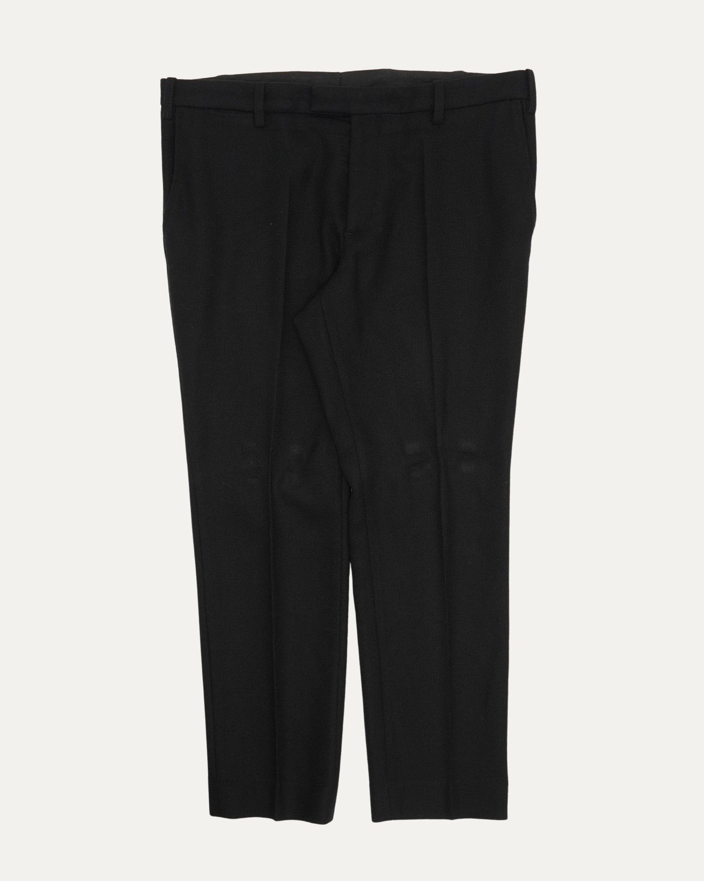 Slim Fit Cropped Wool Blend Suit