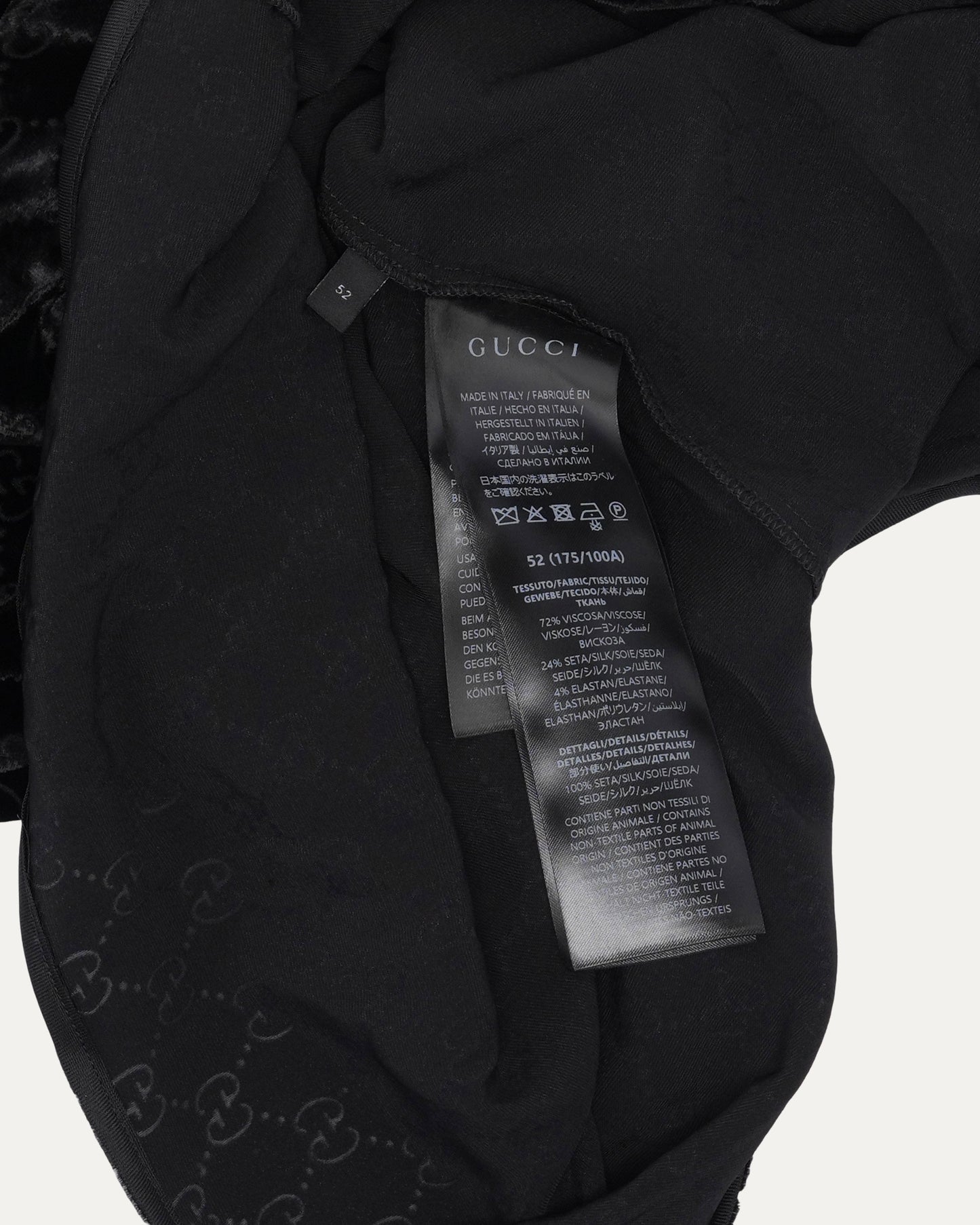 La Famiglia GG Monogram Stretch Devoré Velvet Shirt