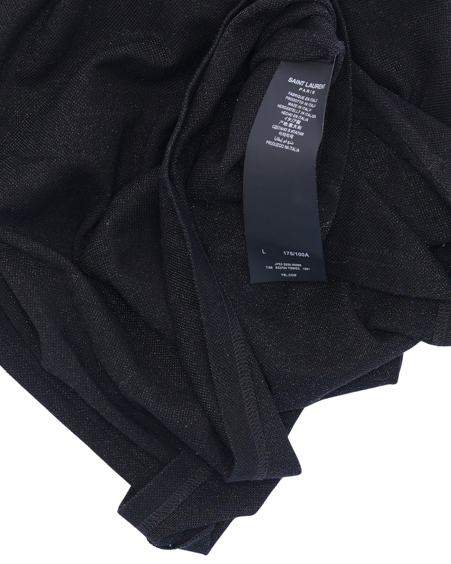 YSL Embroidered Glitter Polo