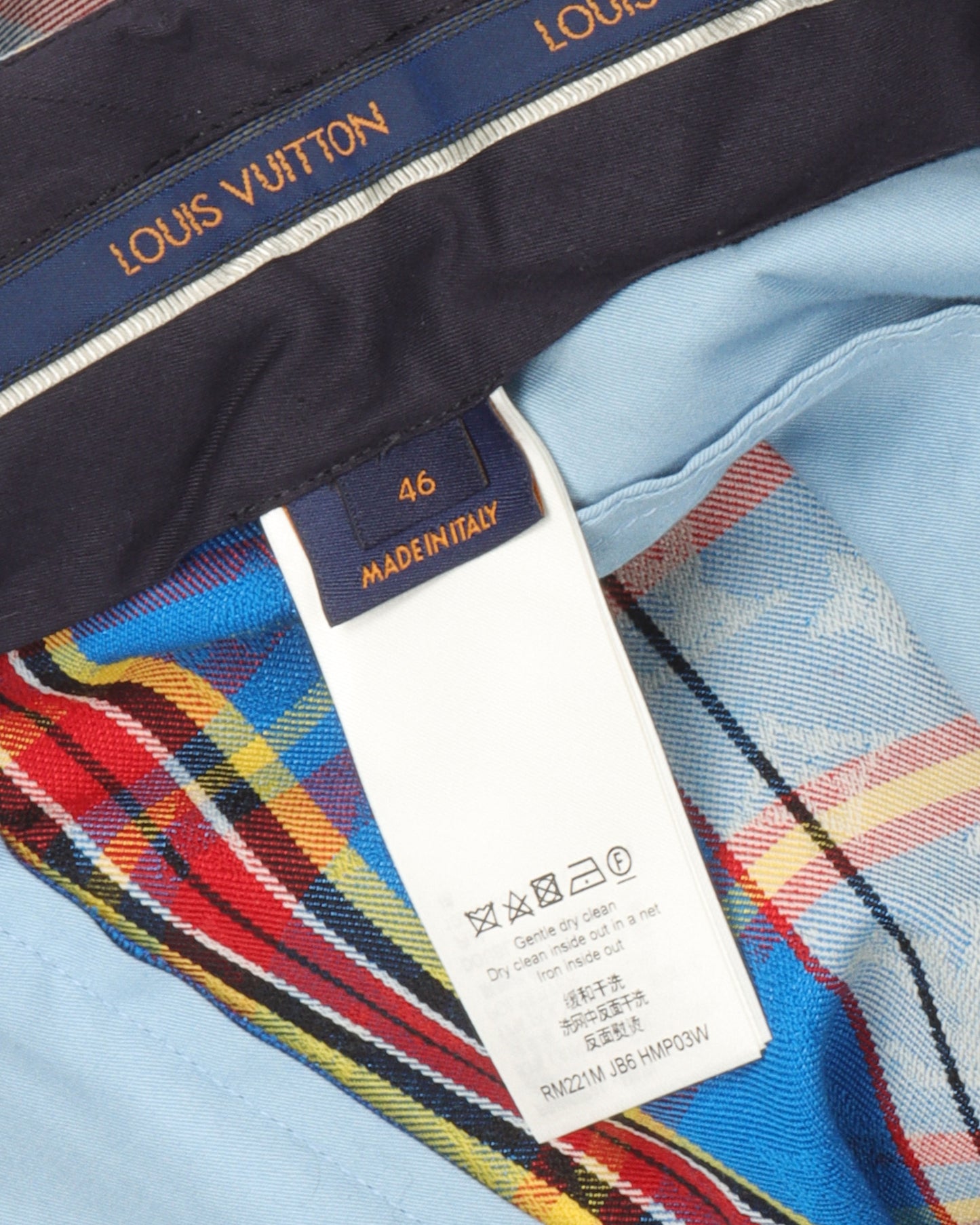 Monogram Check Pleated Pants
