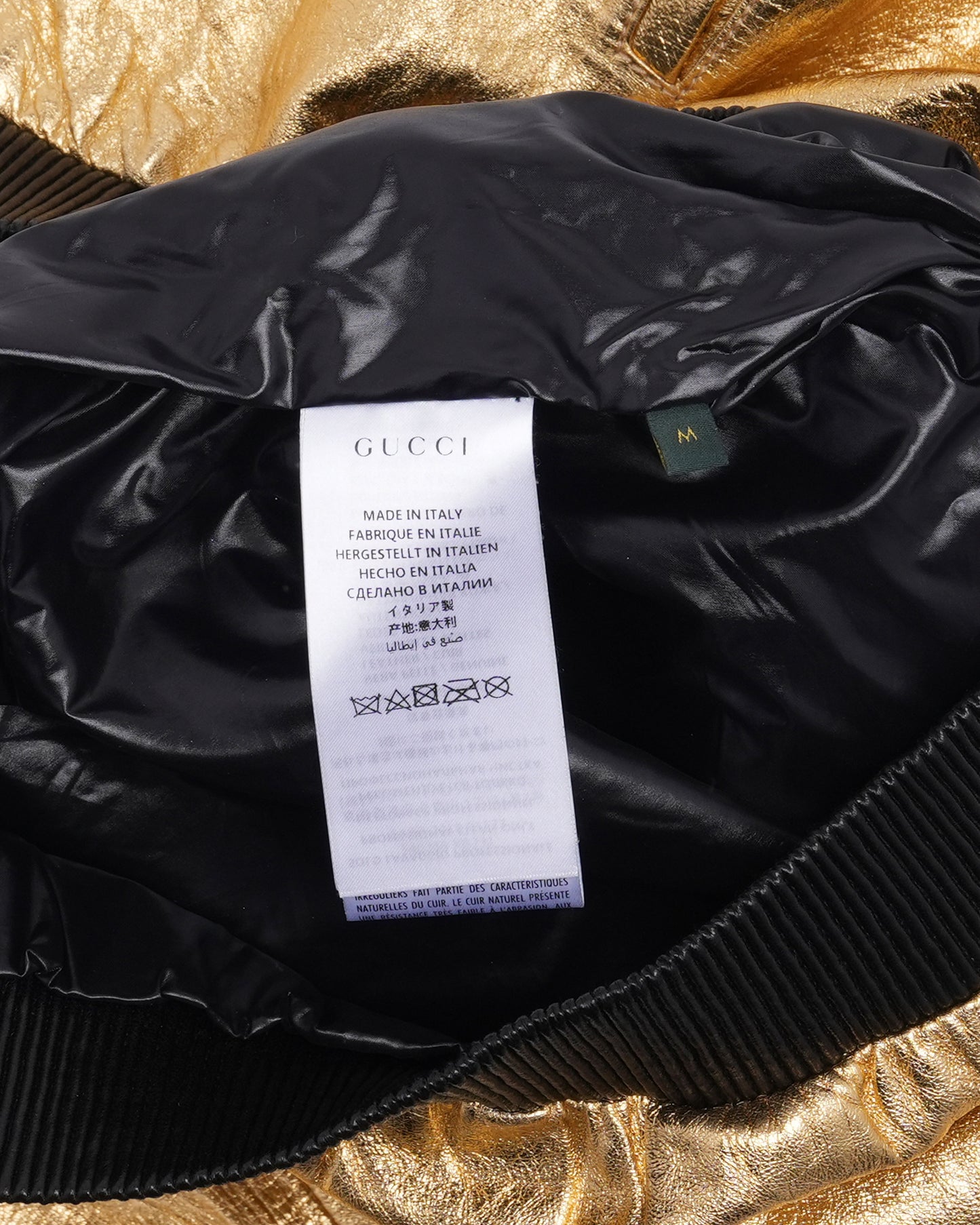 Dapper Dan Leather Bomber Jacket