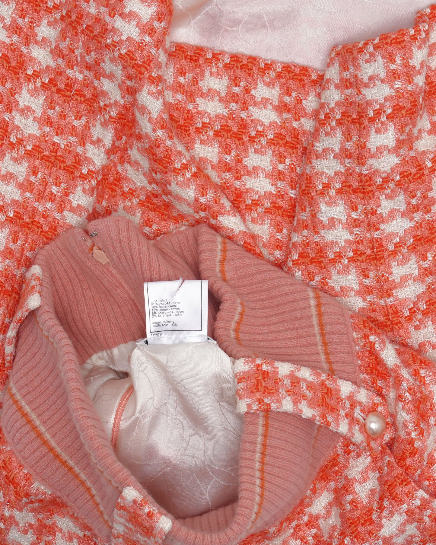 Plaid Tweed Skirt