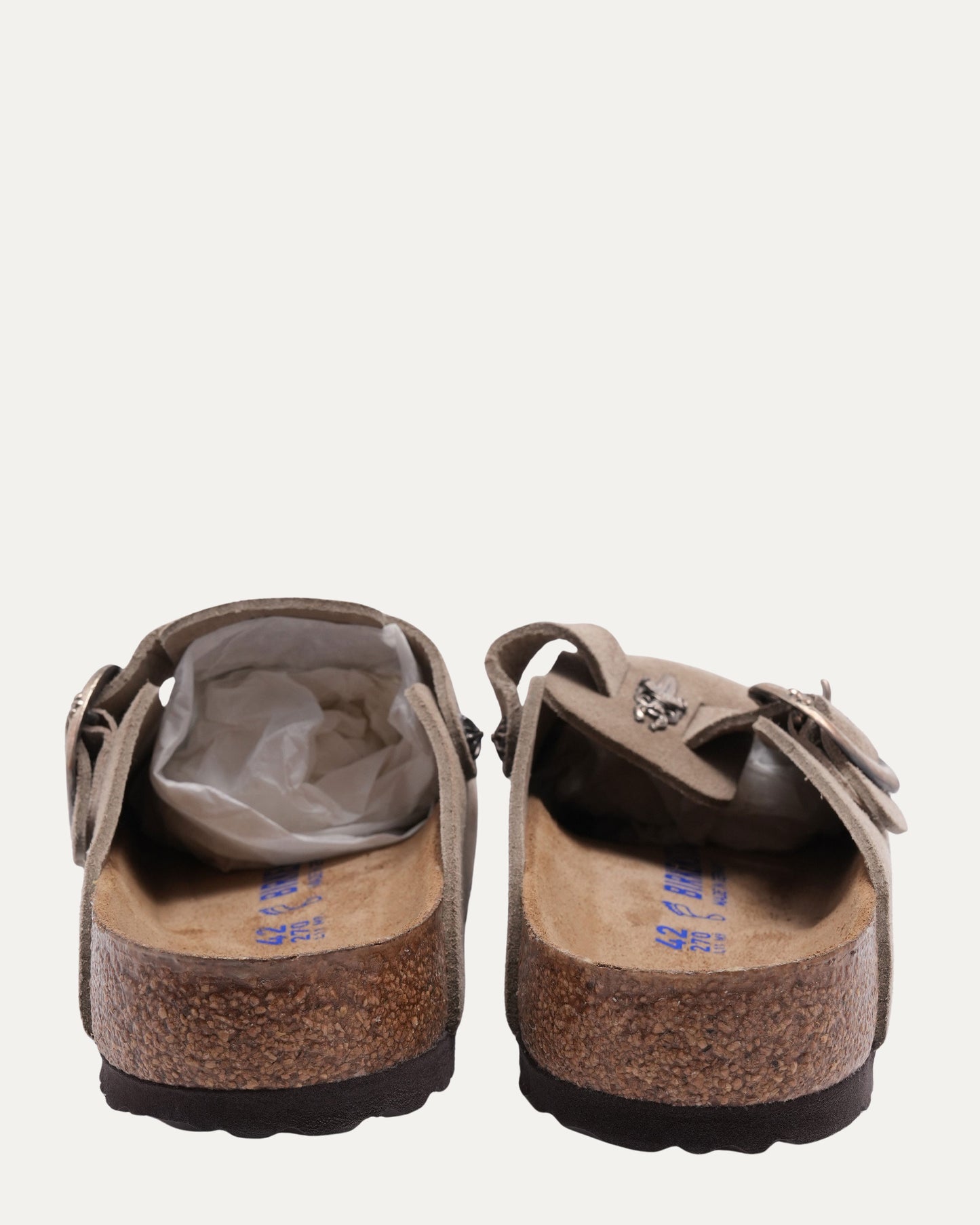 Dagger Embellished Birkenstock Boston Suede Mule