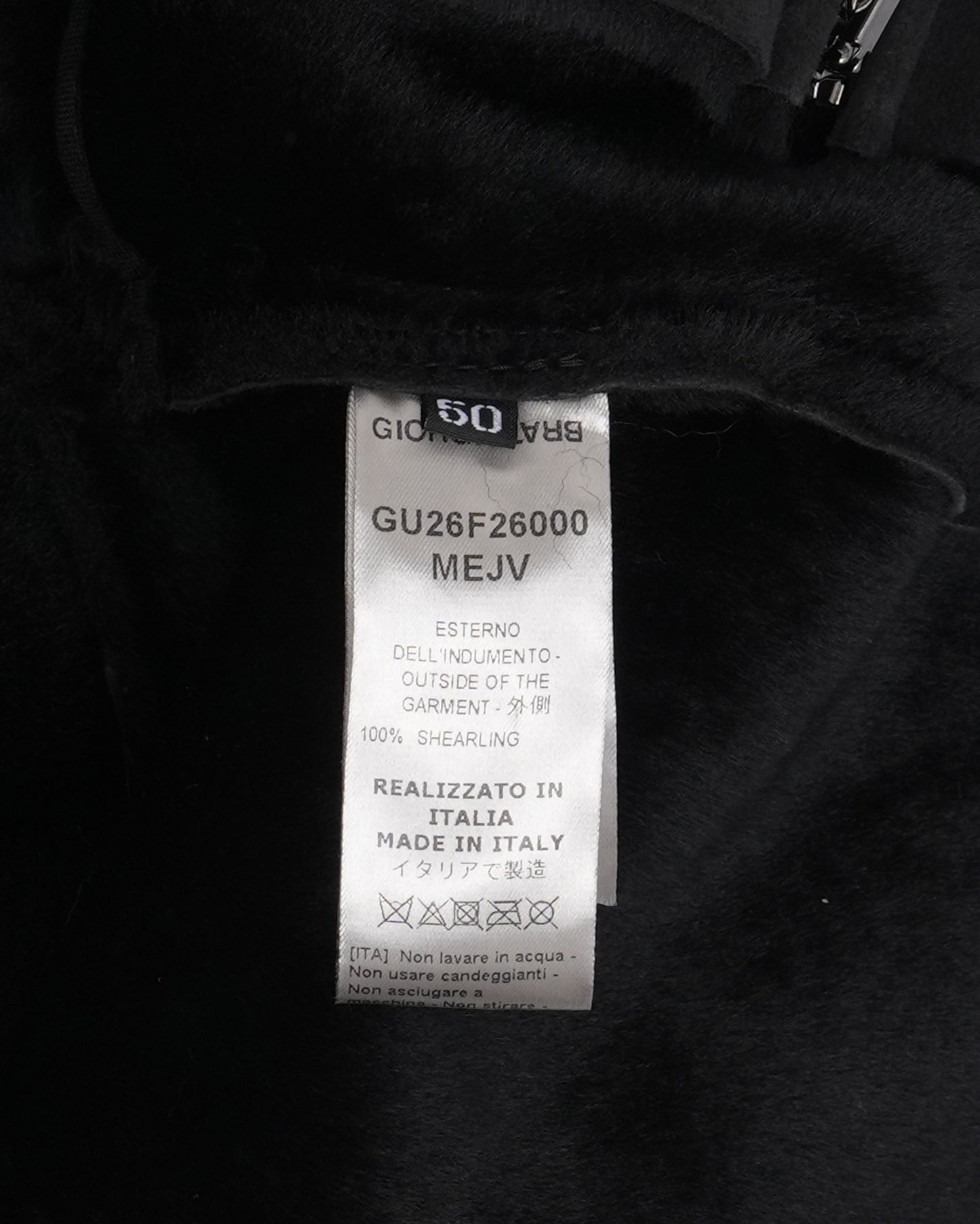 Shearling Collar Leather Jacket