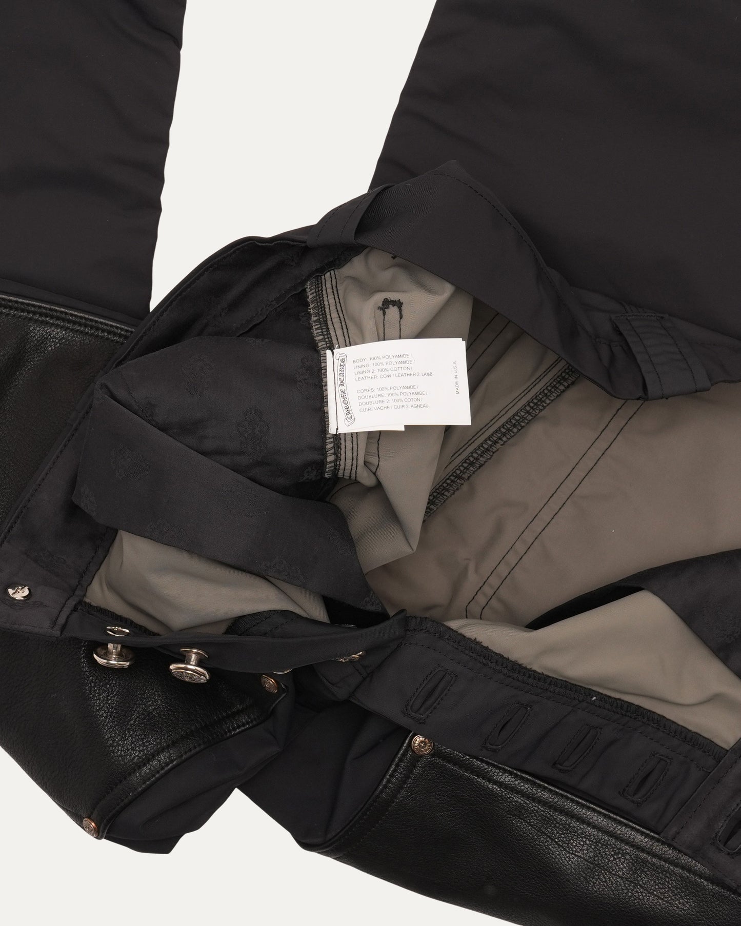 Nylon and Leather Double Knee Carpenter Pants