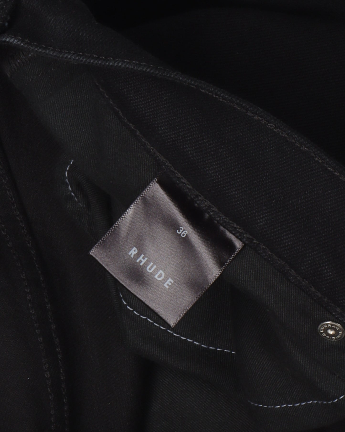 Snap Button Hem Jeans