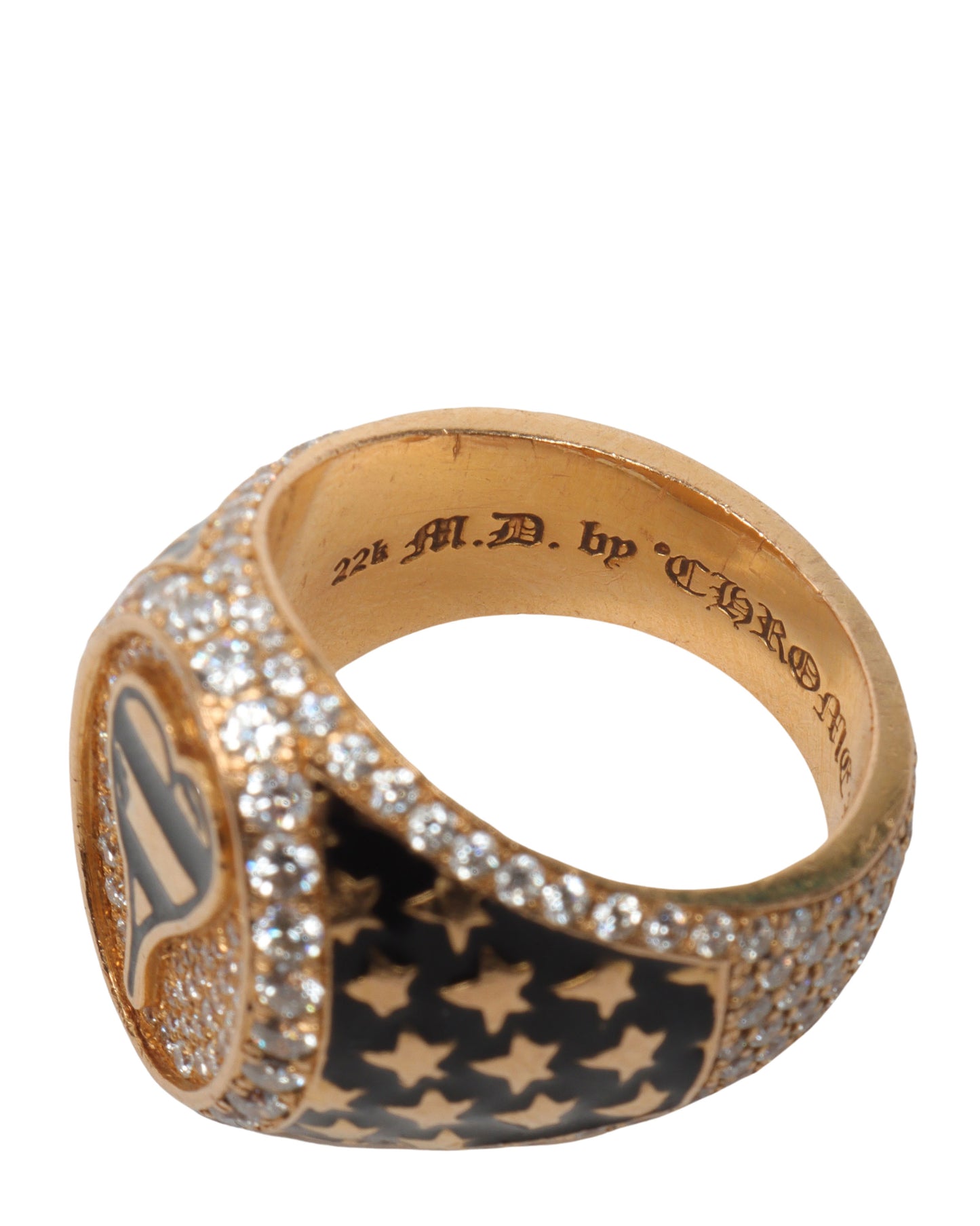 22k Gold Diamond Matty Boy Heart Ring