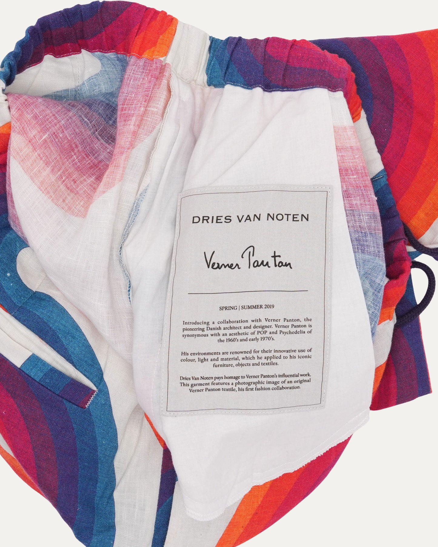 Verner Panton Wave Print Linen Pants
