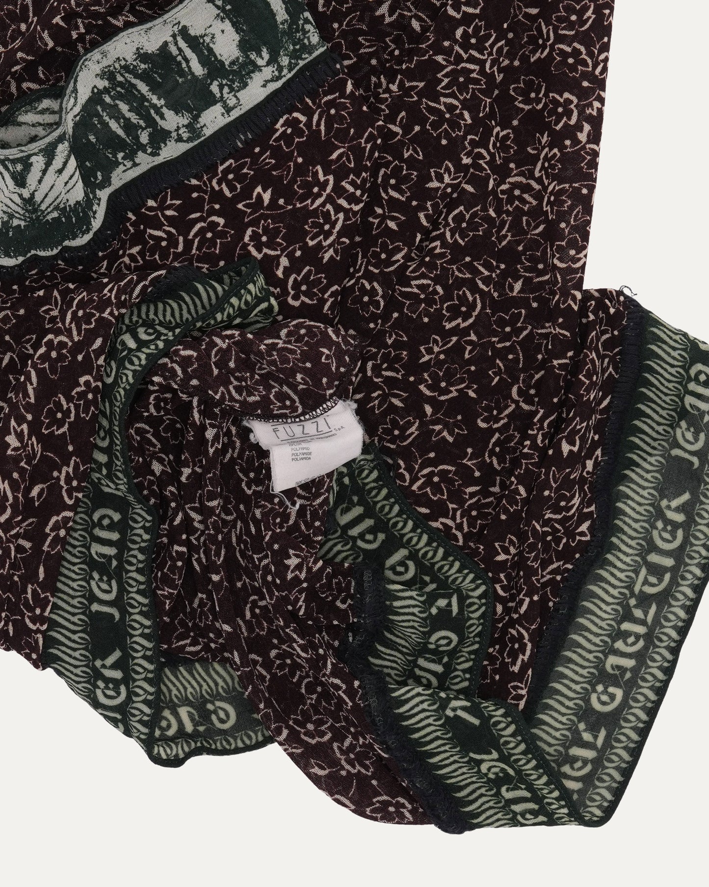 Sheer Floral Print Short Sleeve Shirt