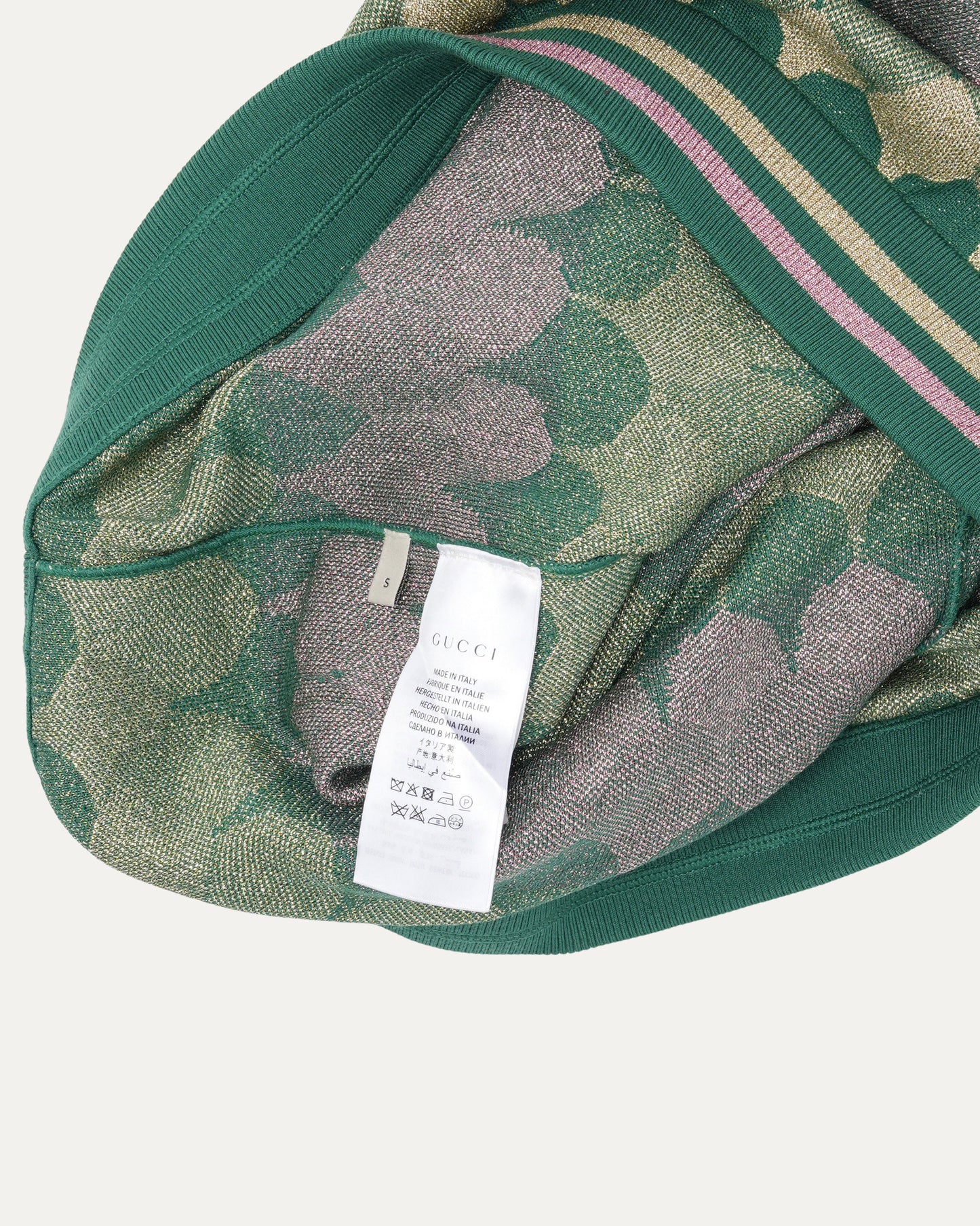 Lamé Wave Jacquard Wool Short