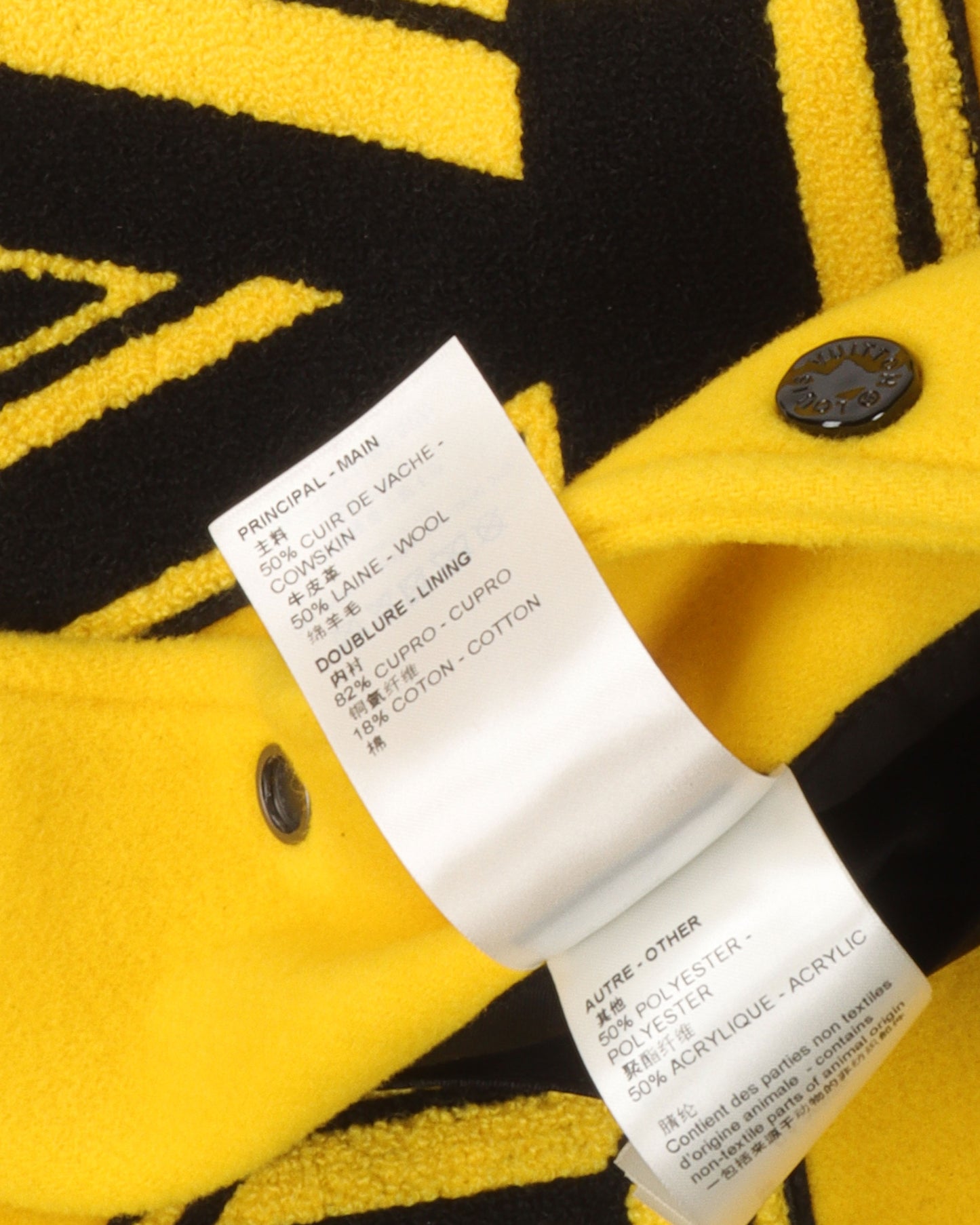 Amen Break Multi-Patches Mixed Leather Varsity Blouson