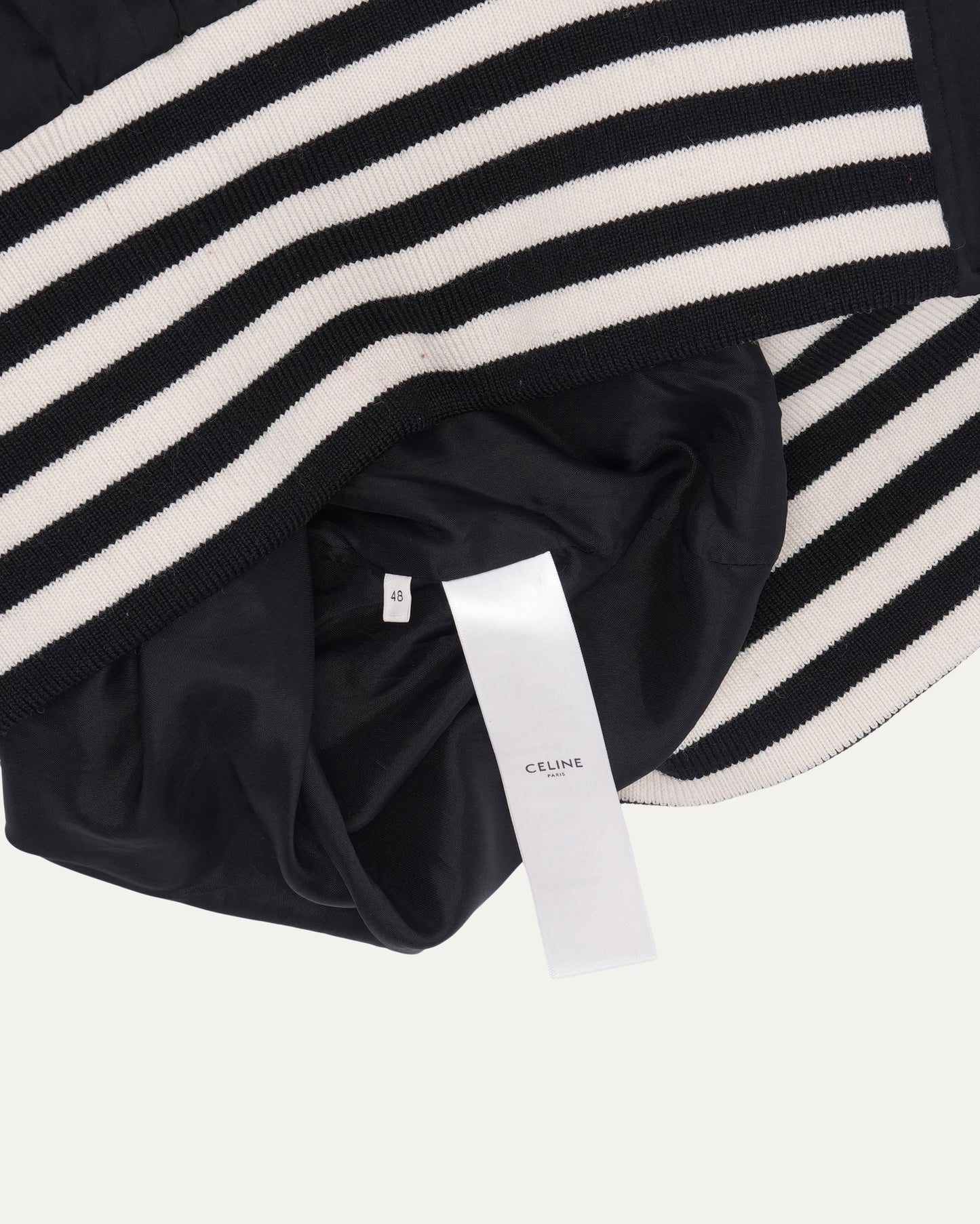 Leather Inlay Palm Tree Satin Teddy Jacket