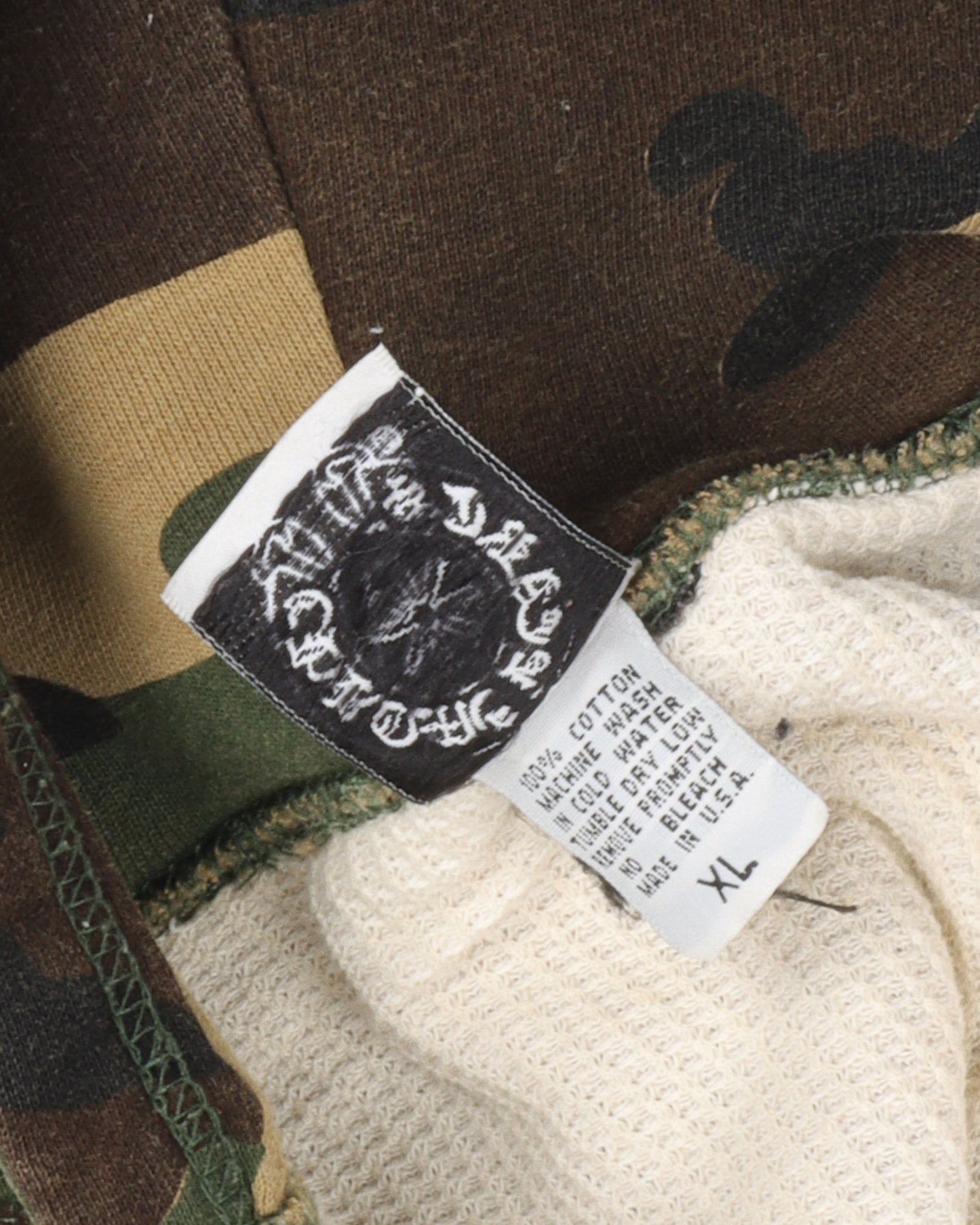 Camouflage Cross Patch Thermal Hoodie