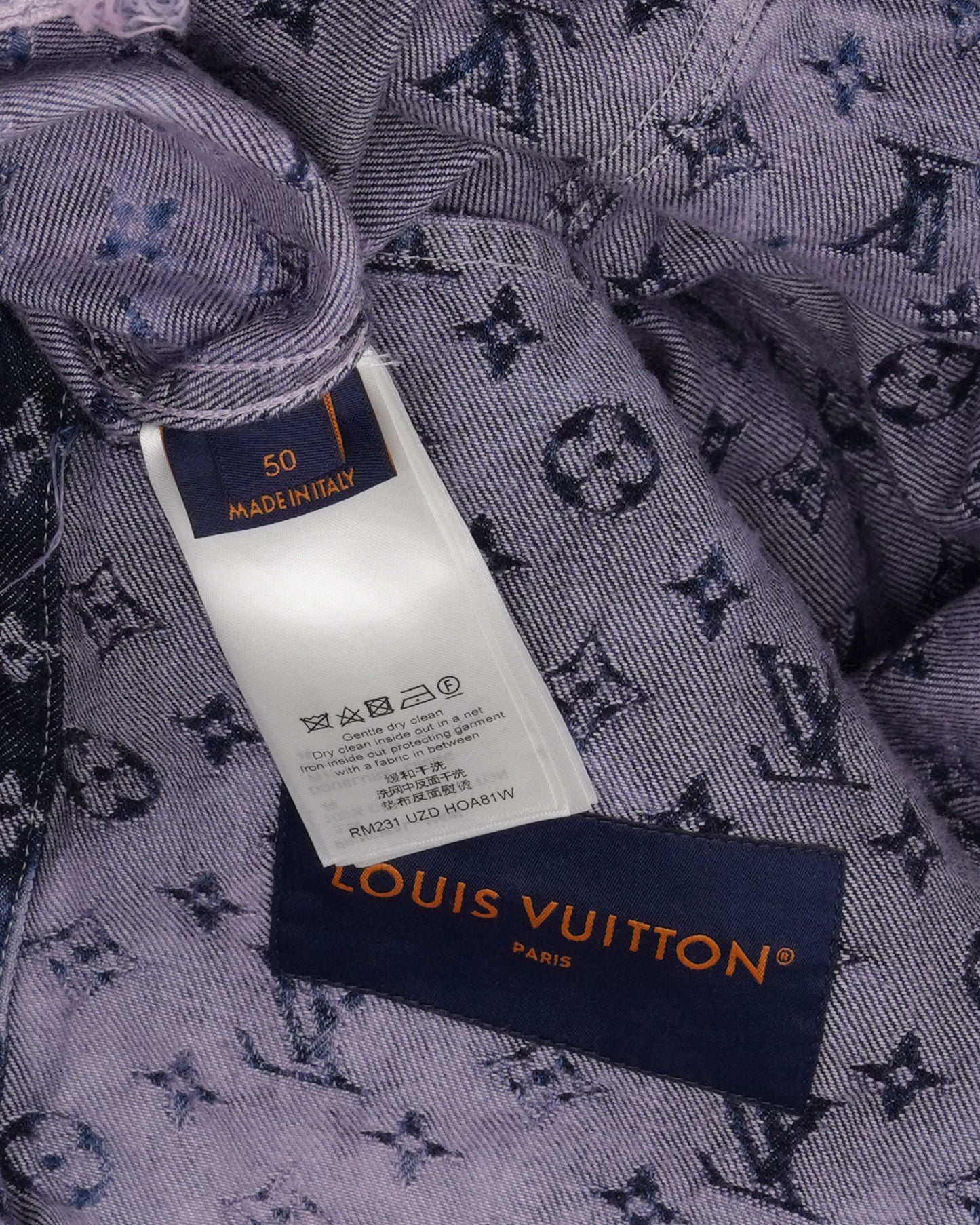 Frayed Monogram Denim Jacket