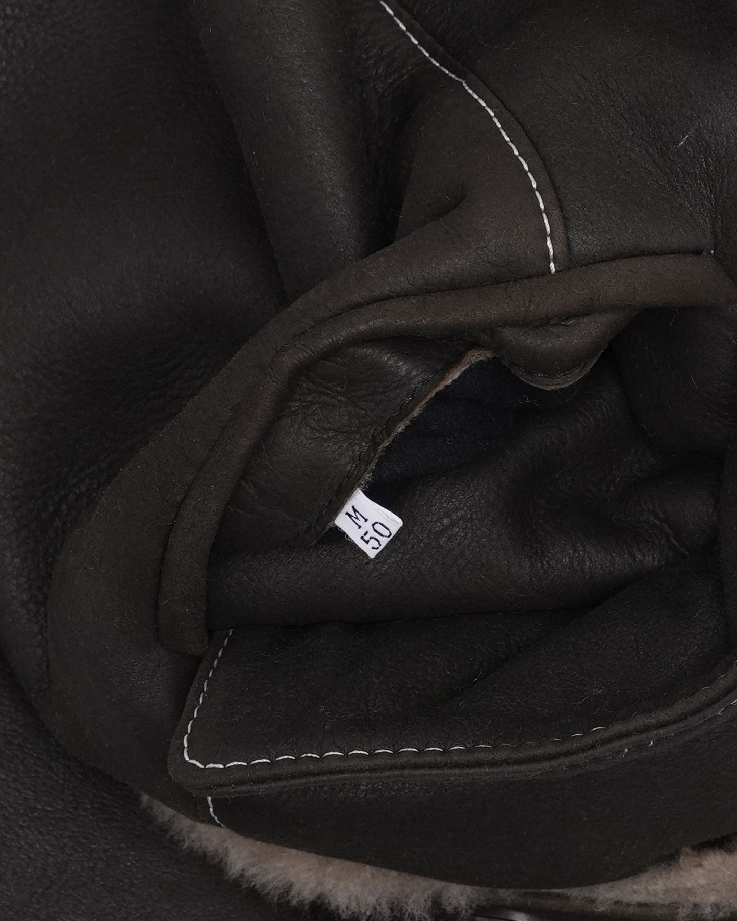Shearling Lined Leather Coat