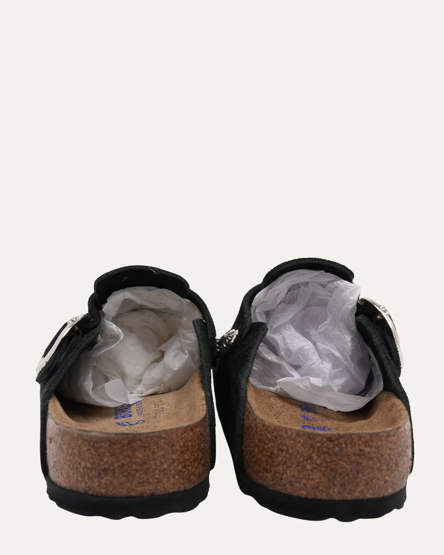 Dagger Embellished Birkenstock Boston Suede Mule