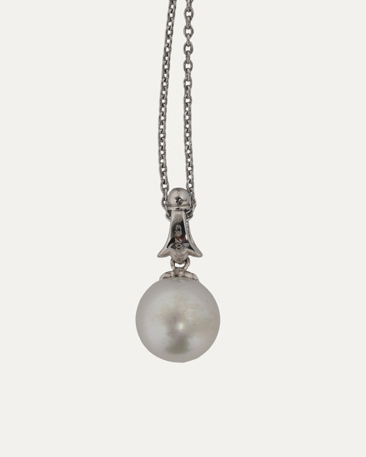 Mikimoto South Sea Pearl Pendant with White Gold Necklace