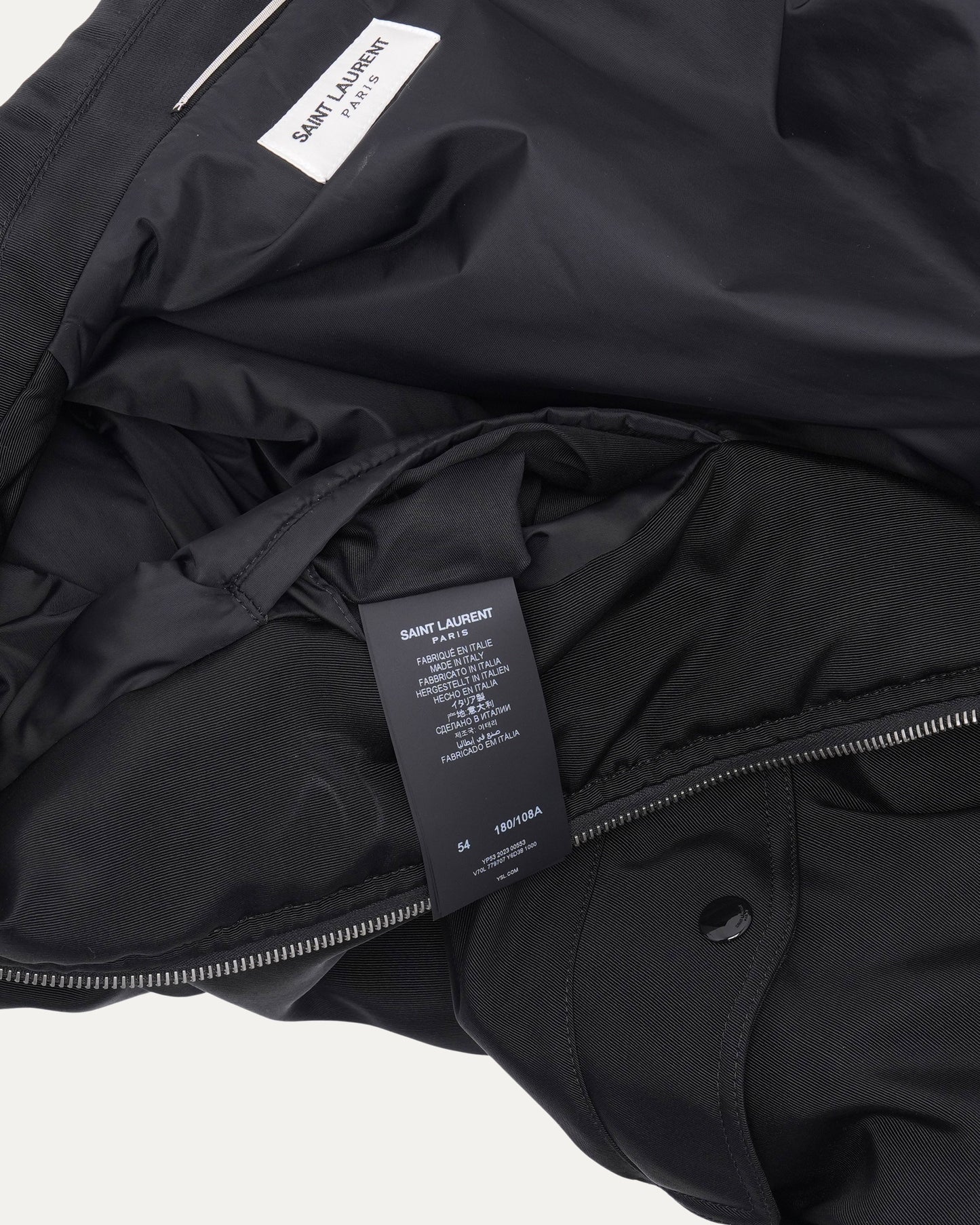 Wool Blend Collared Bomber Jacket