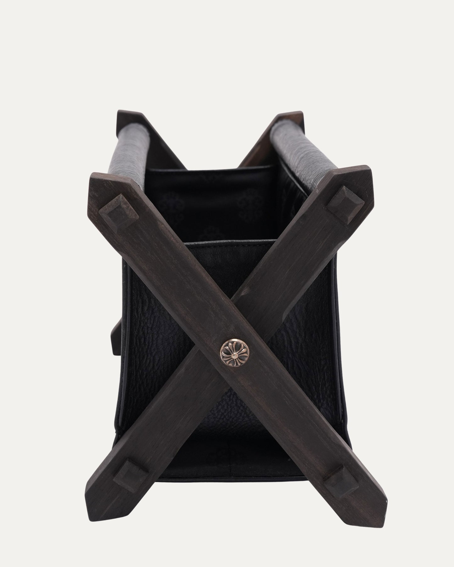 Leather Cross Patch Remote Control Holder