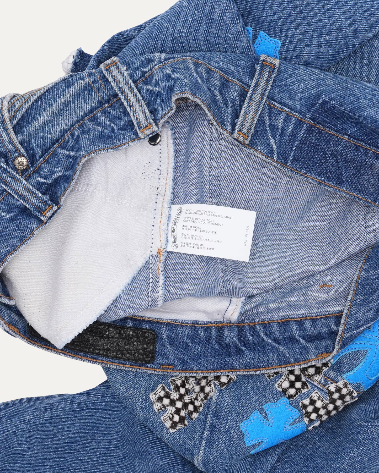 Levi's Plus Cross Patch Orange Tab 505 Jeans