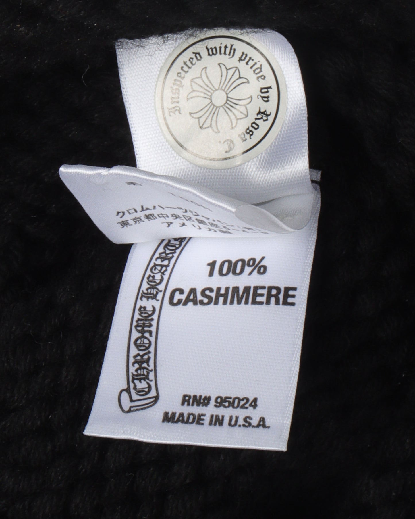 Cross Patch Cashmere Beanie