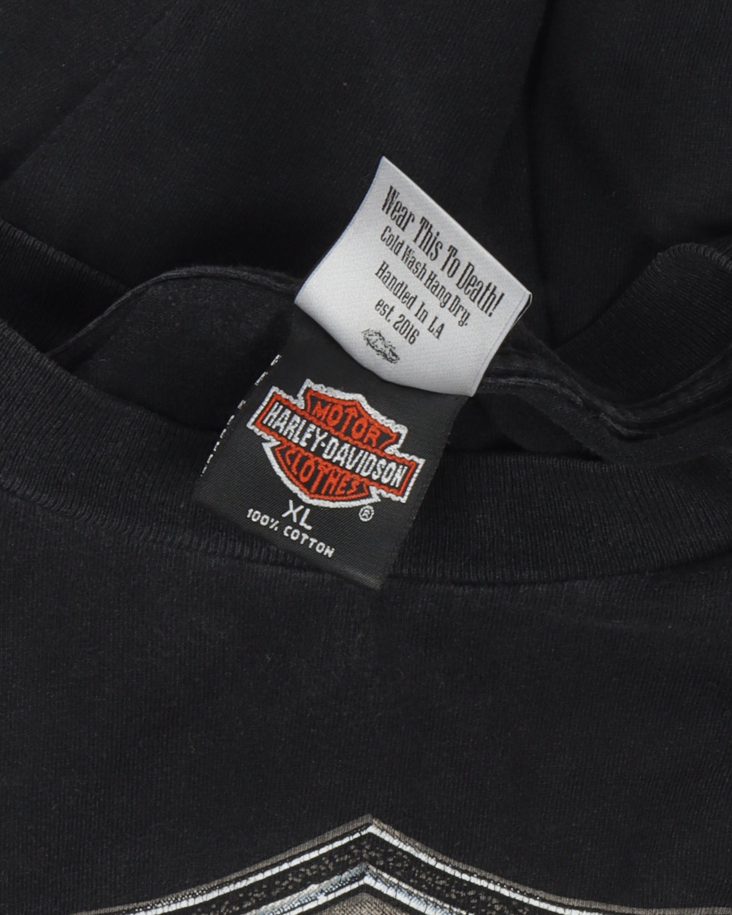 Harley Davidson Blue Flames Long Sleeve T-Shirt