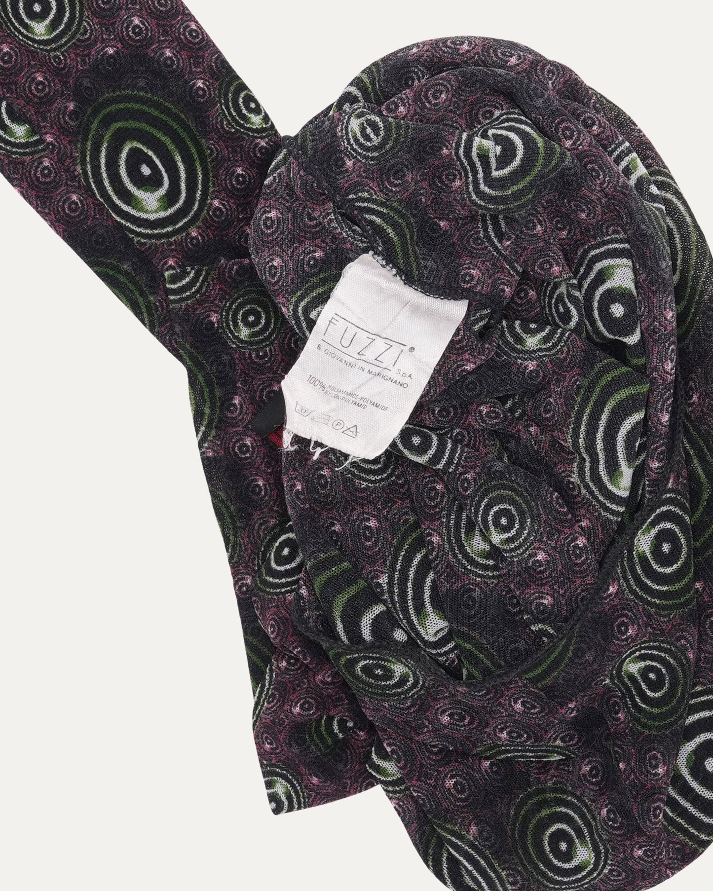 AW 1996 Dot Print Long Sleeve Mesh Top