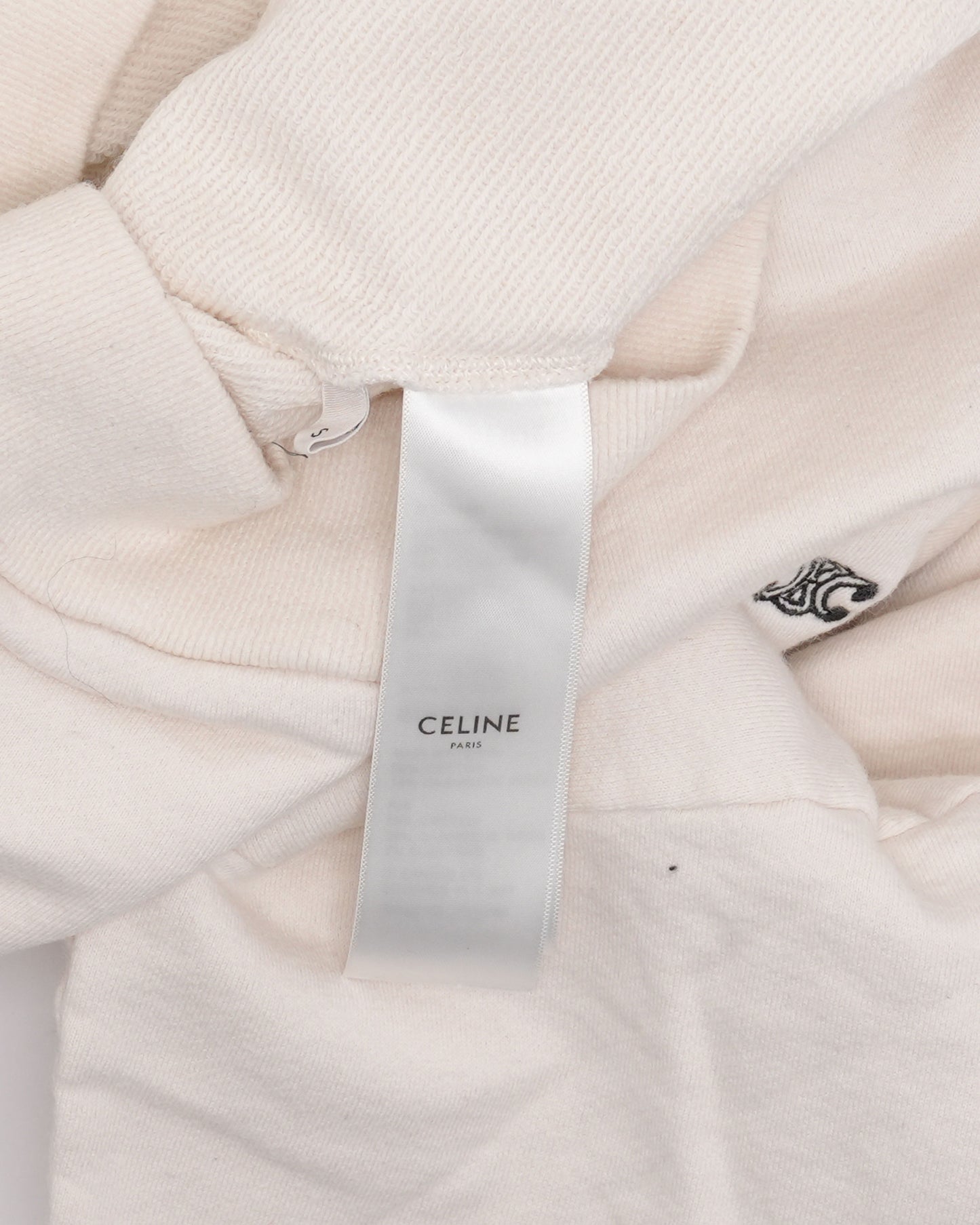 Embroidered Logo Cropped Hoodie