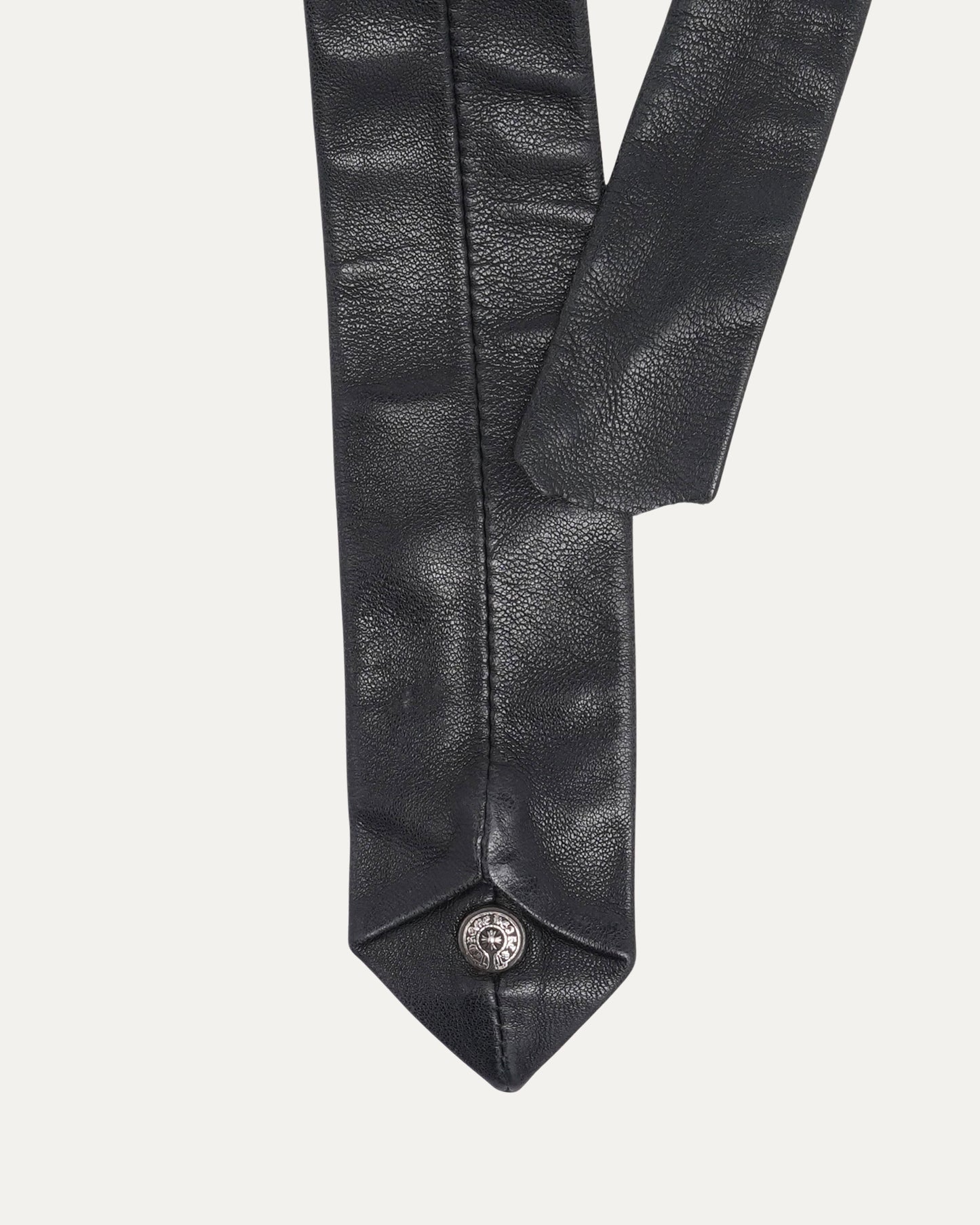 Dagger Embellished Leather Tie