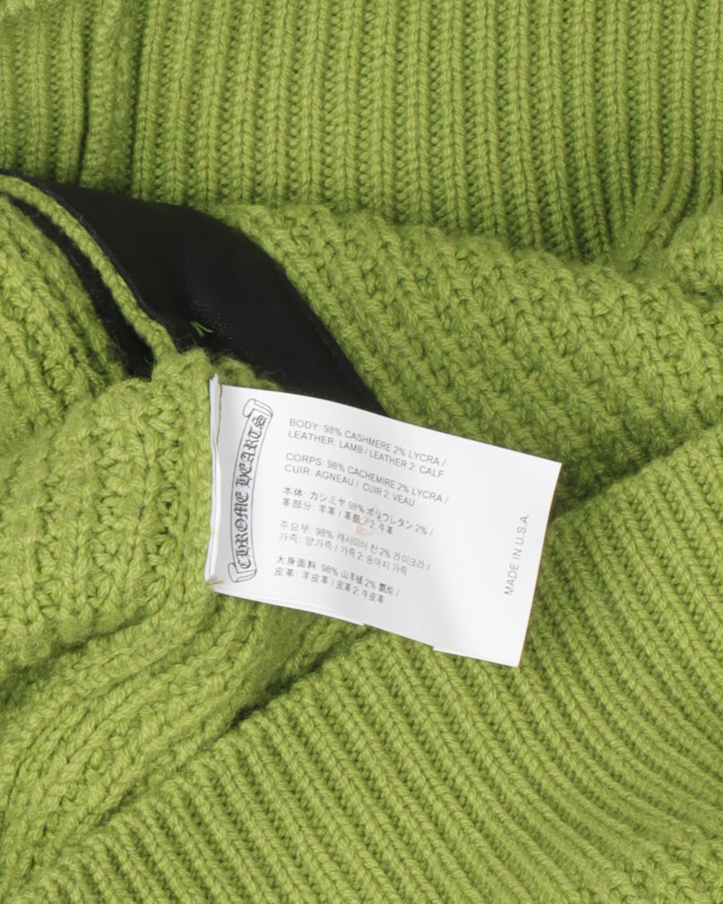 Cashmere Cross Patch "Hit & Run" Cardigan Sweater