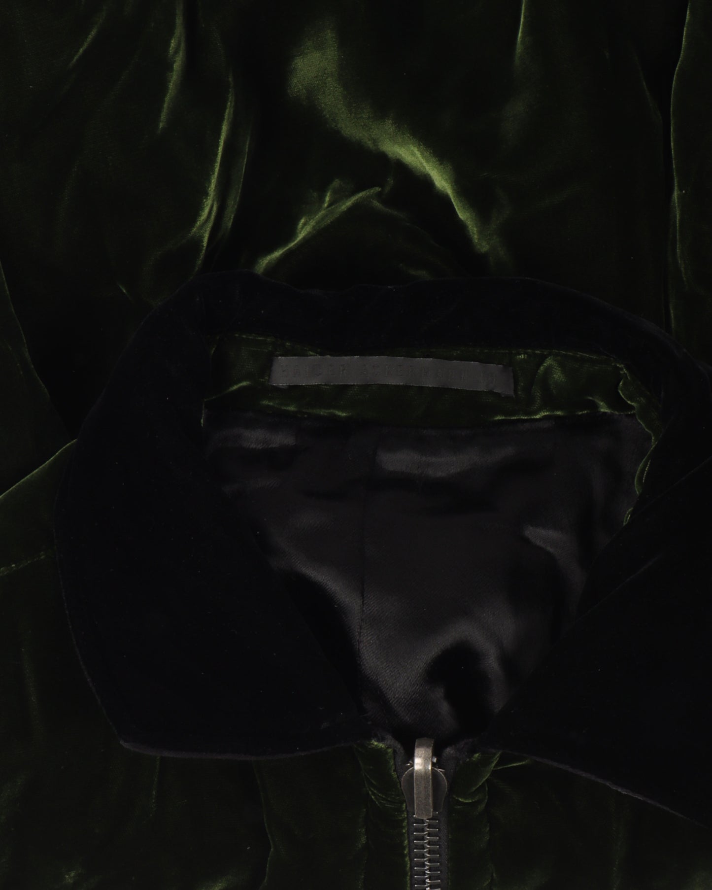 Reversible Green & Black Velour Bomber Jacket