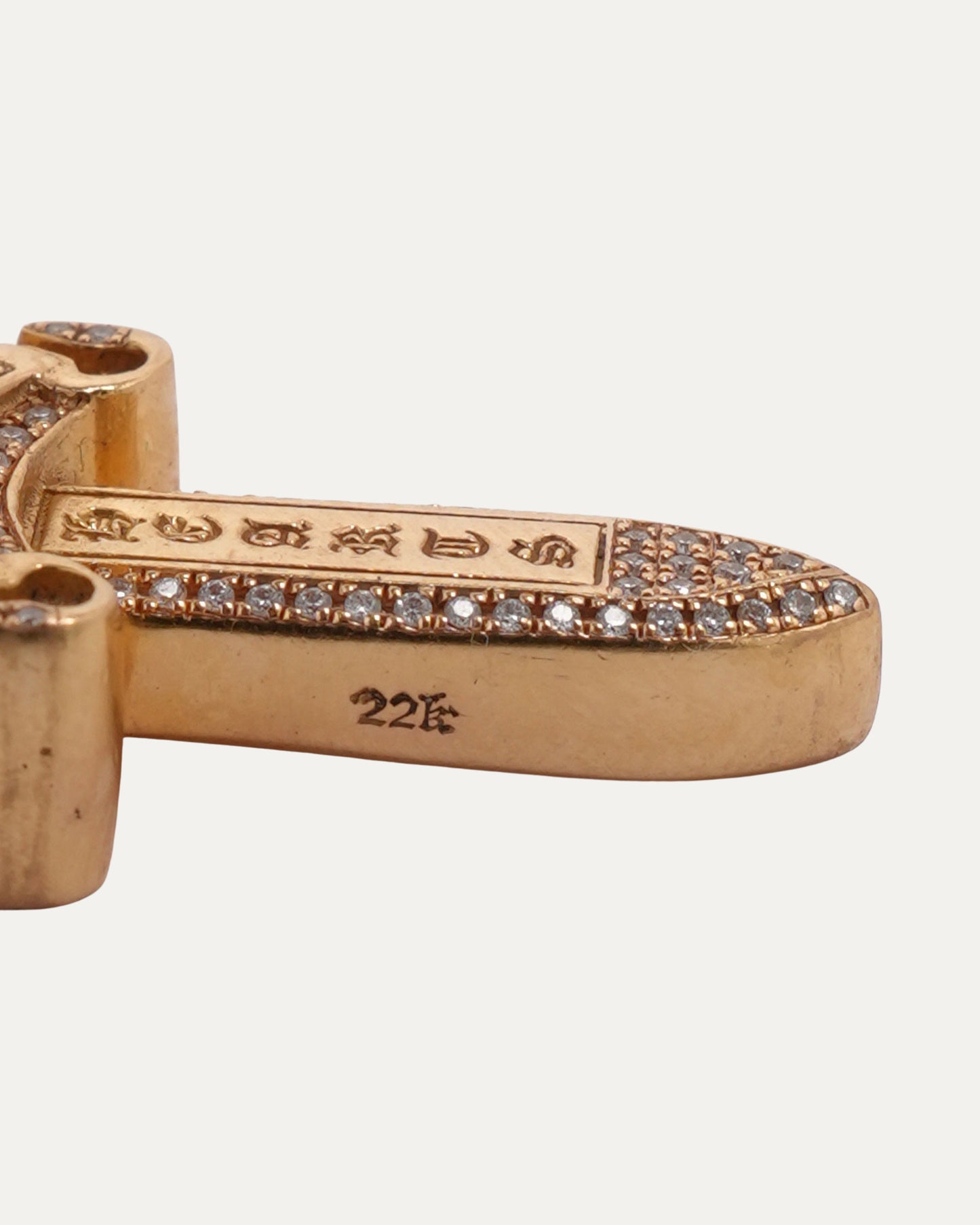 Gold Diamond Dagger Pendant