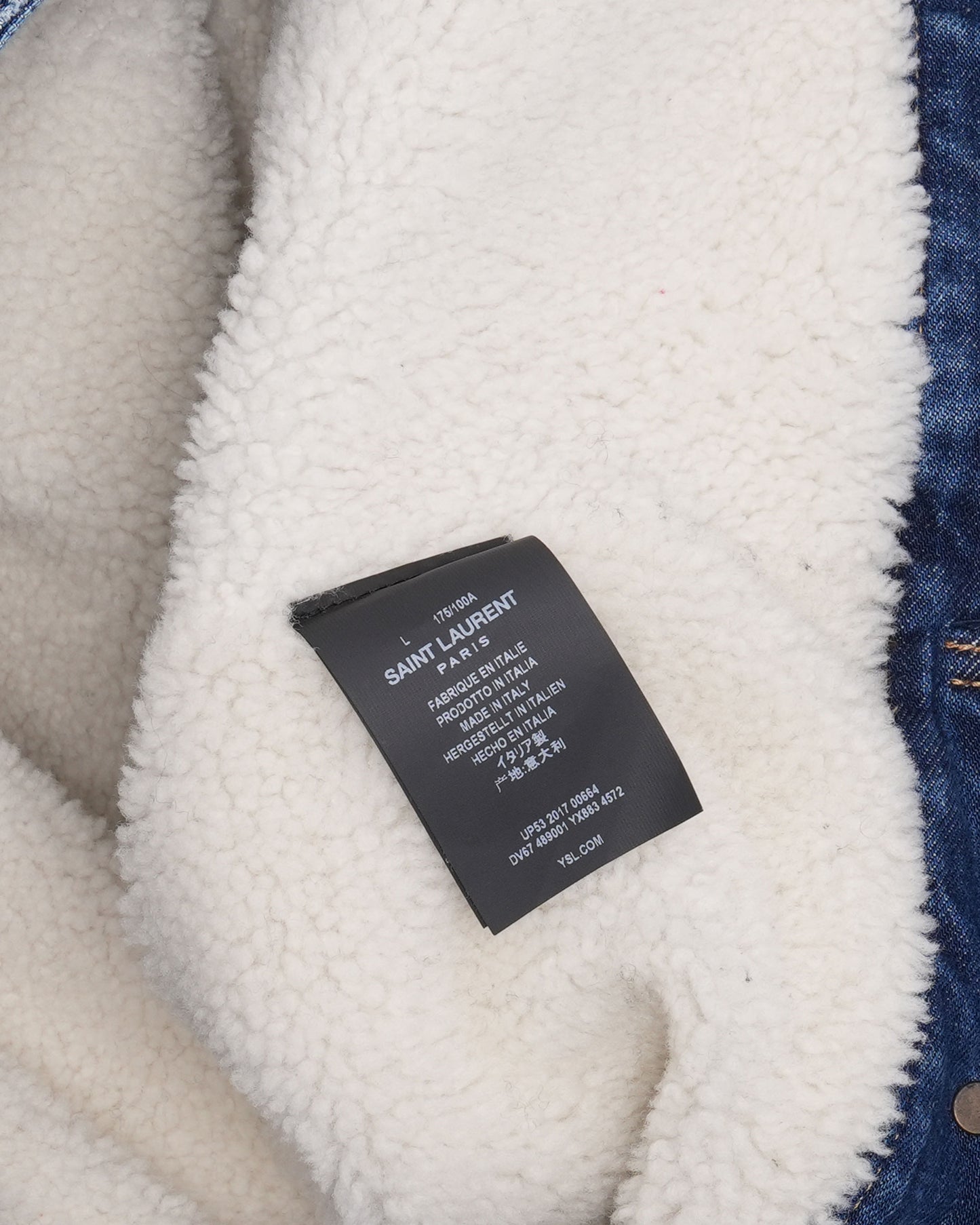 Shearling Lined Denim Trucker Jacket