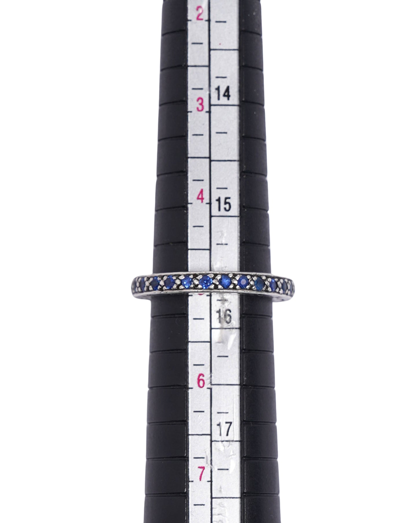 Silver & Blue Sapphire Band Ring