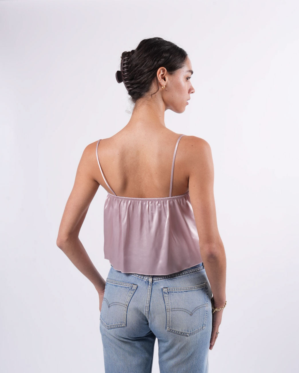 Pink Satin Top