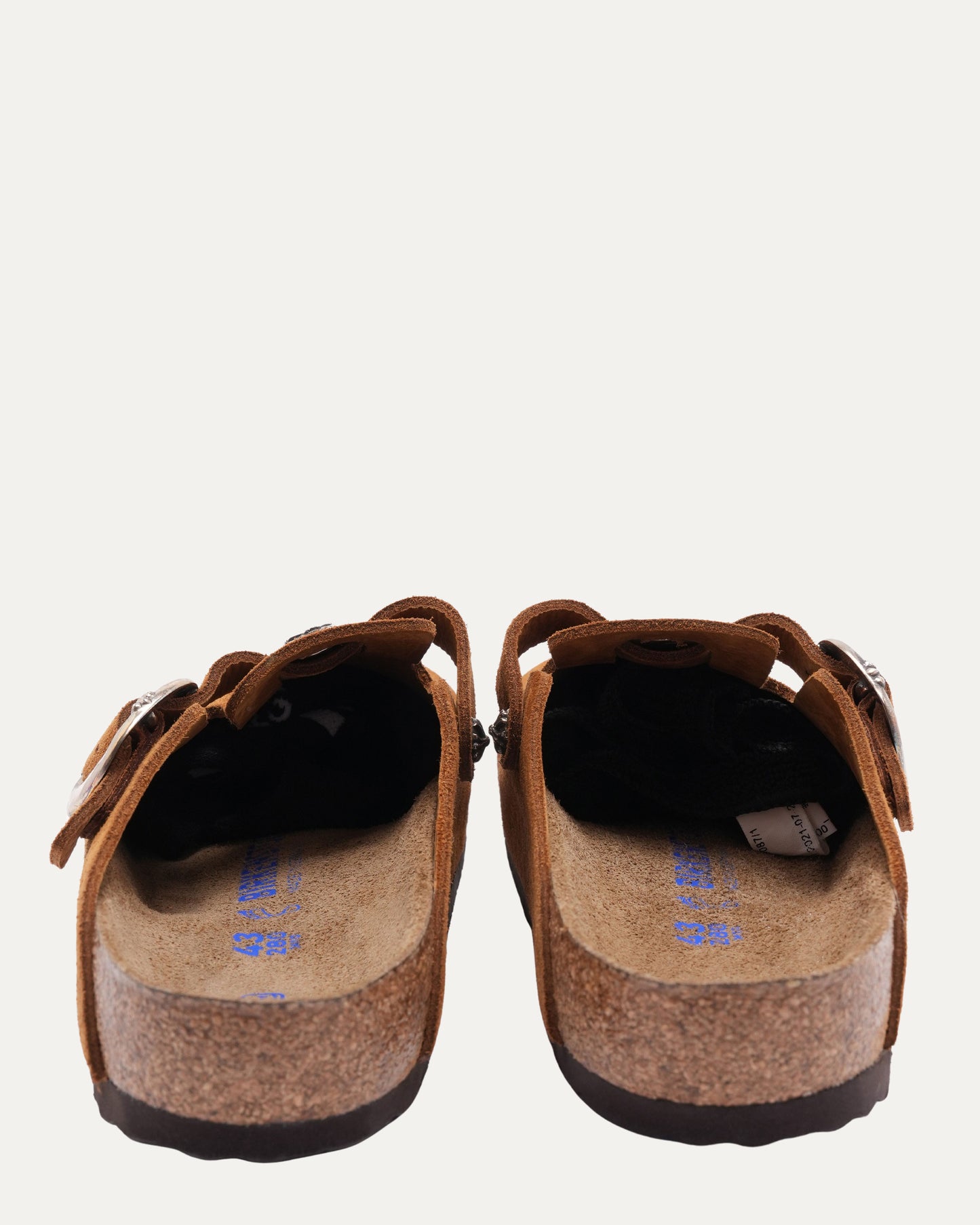 Dagger Embellished Birkenstock Boston Suede Mule