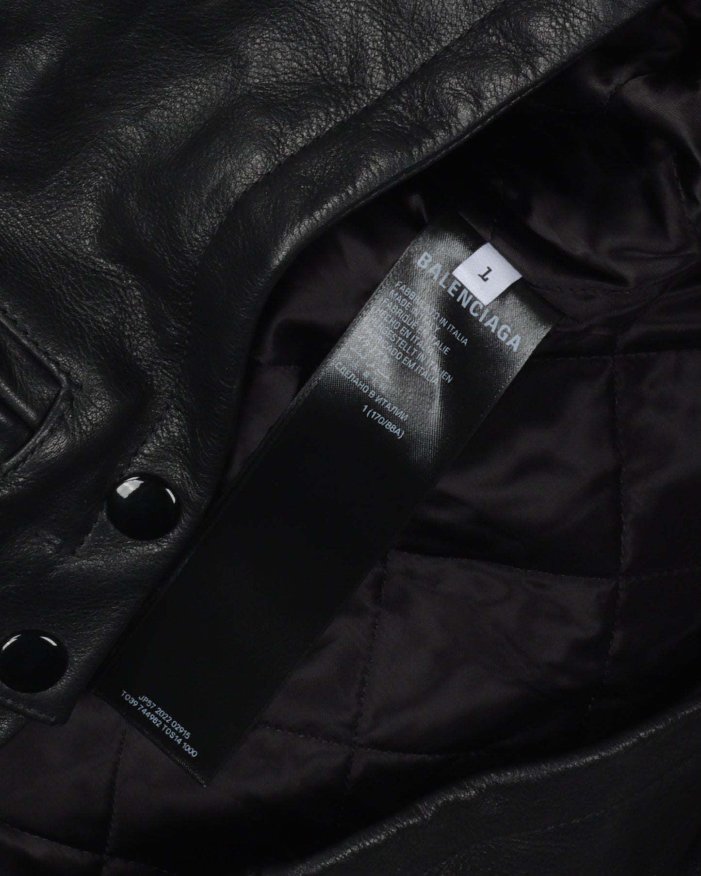 Oversized Leather Uniform Jacket