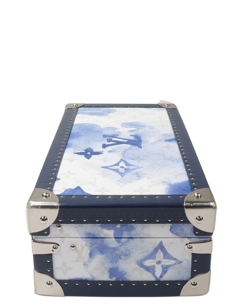 Watercolor Monogram Coated Canvas & Calfskin Leather Watch Trunk