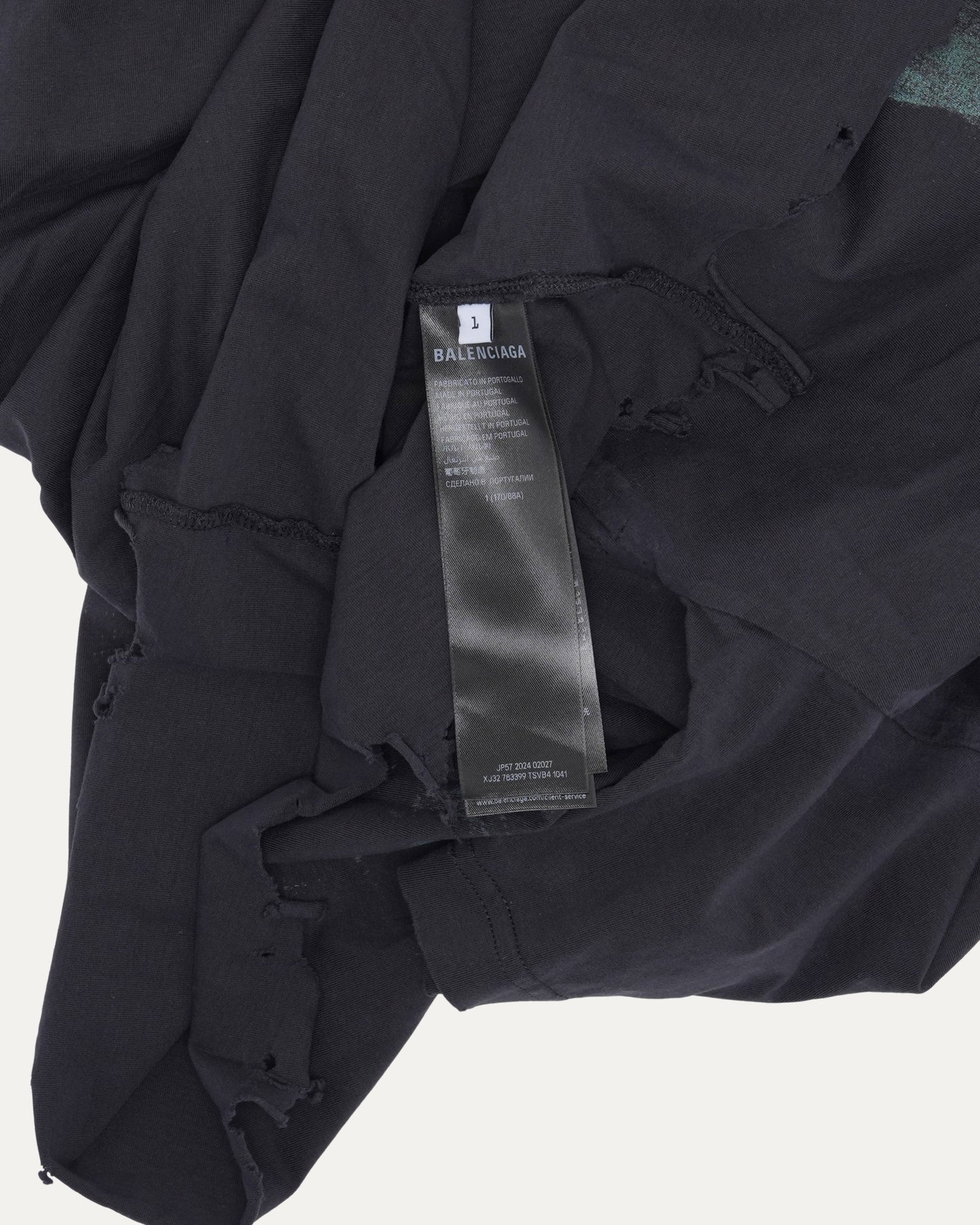 3B Logo Raw Hem T-Shirt