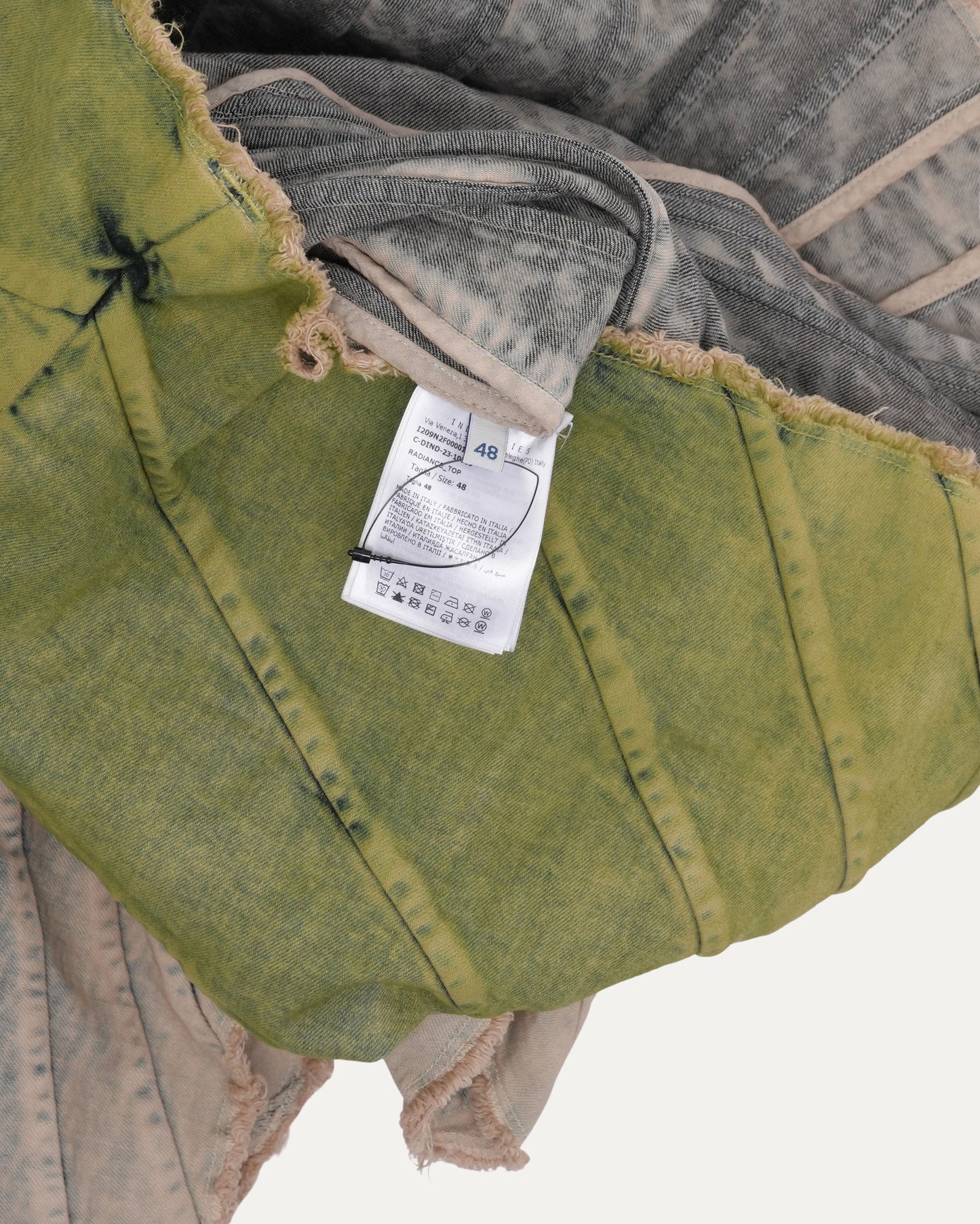 Moncler Radiance Acid Degrade Denim Top