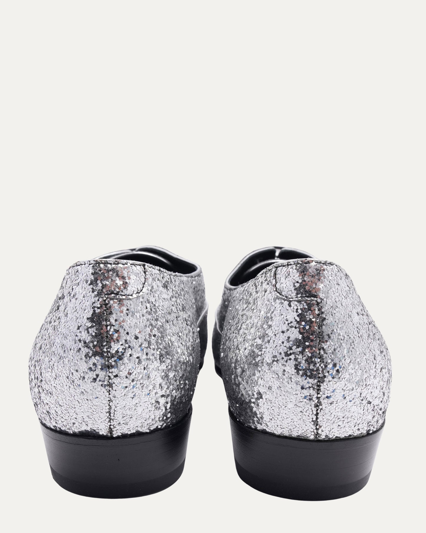 Silver Glitter Oxford Derbys