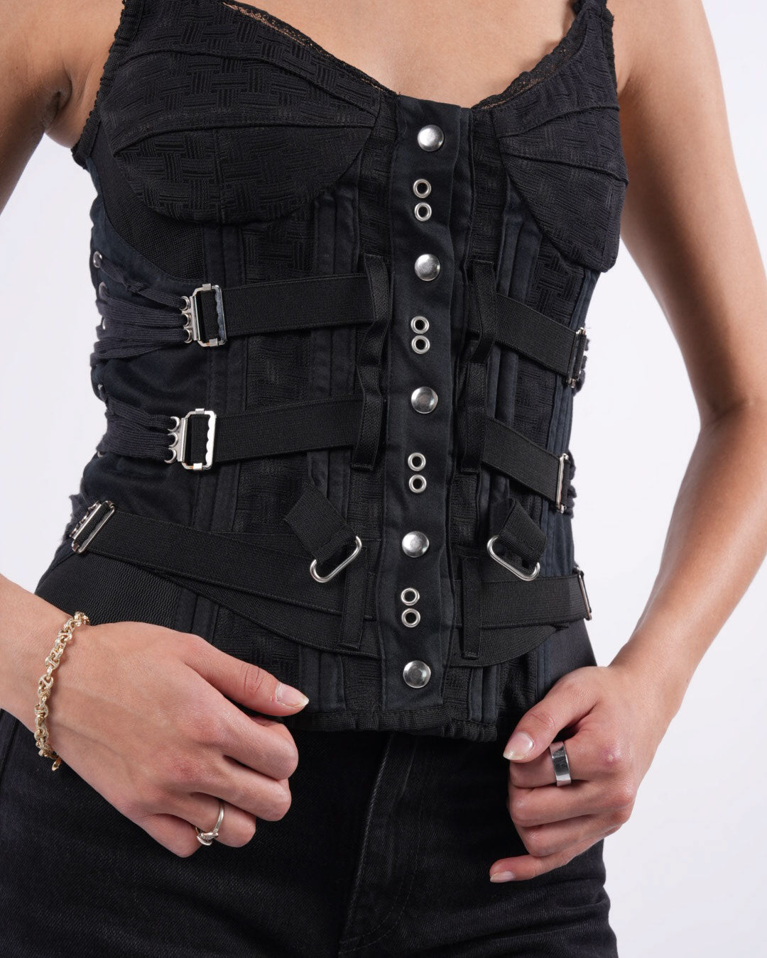 1990's Boned Bondage Corset
