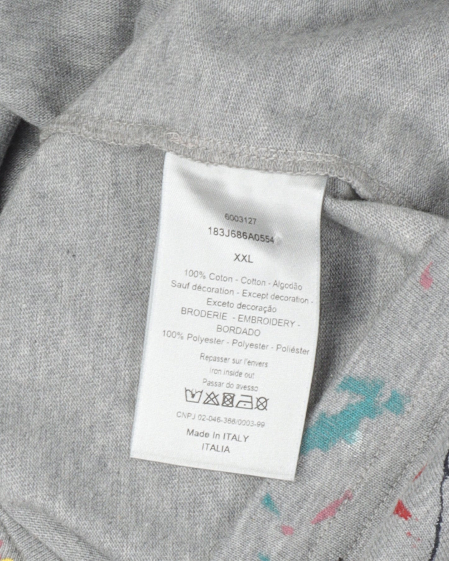 Embroidered Paint Splatter T-Shirt