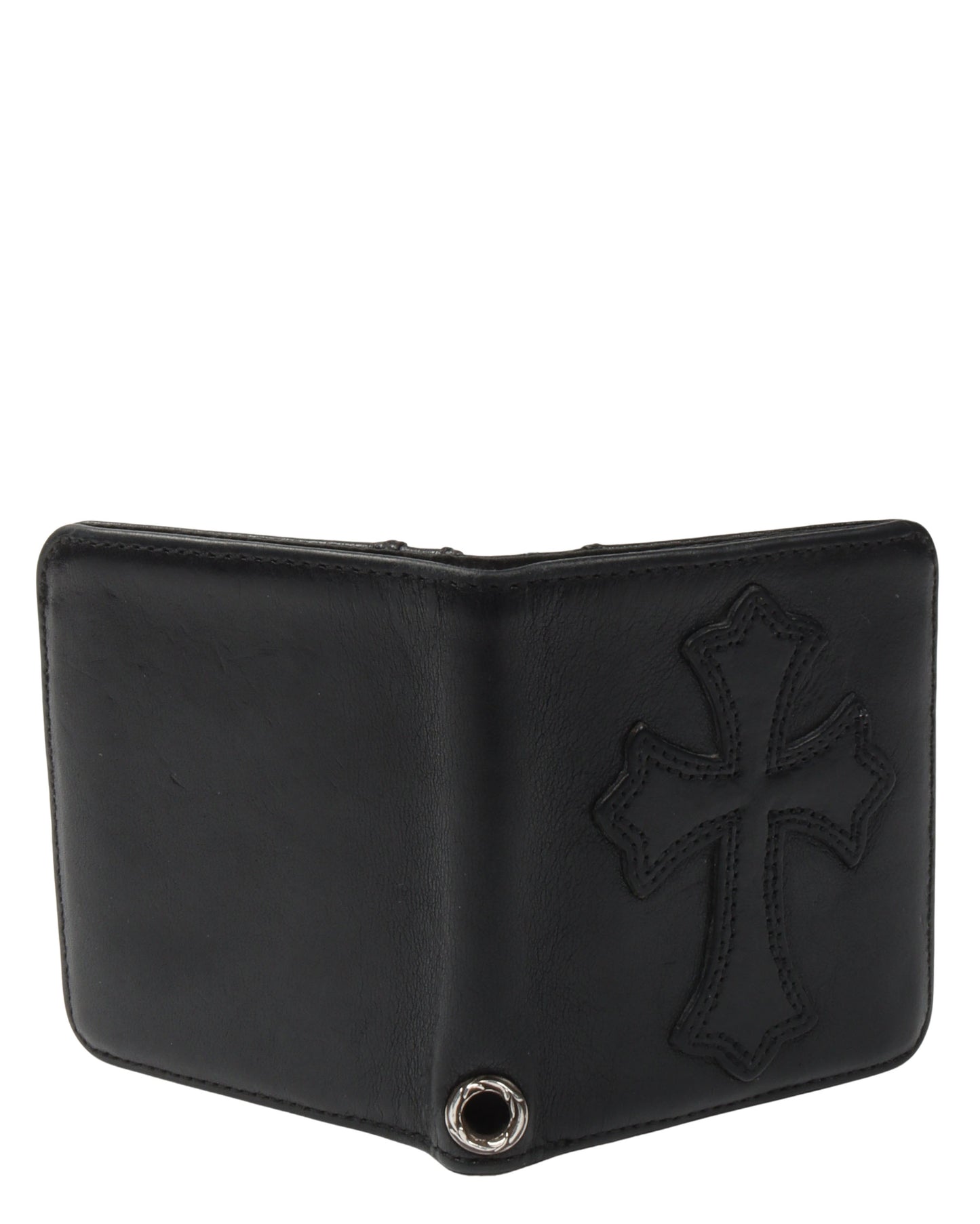 Leather Cross Patch Bifold Patch Wallet