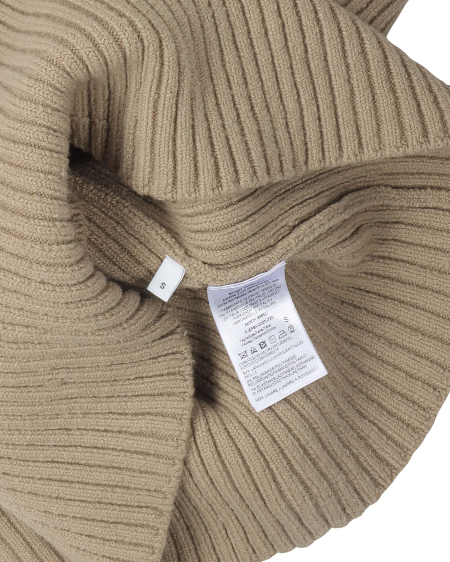 Ribbed Cutout Turtleneck Sweater