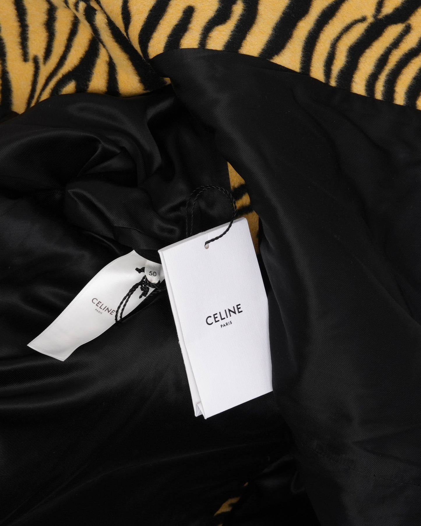 Tiger Stripe Wool Mac Coat